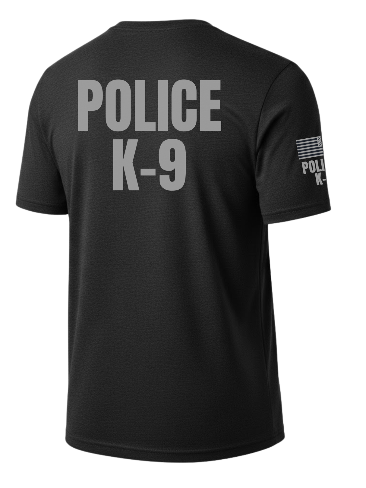 Black Police K-9 Men's Shirt - Short Sleeve (Gray)