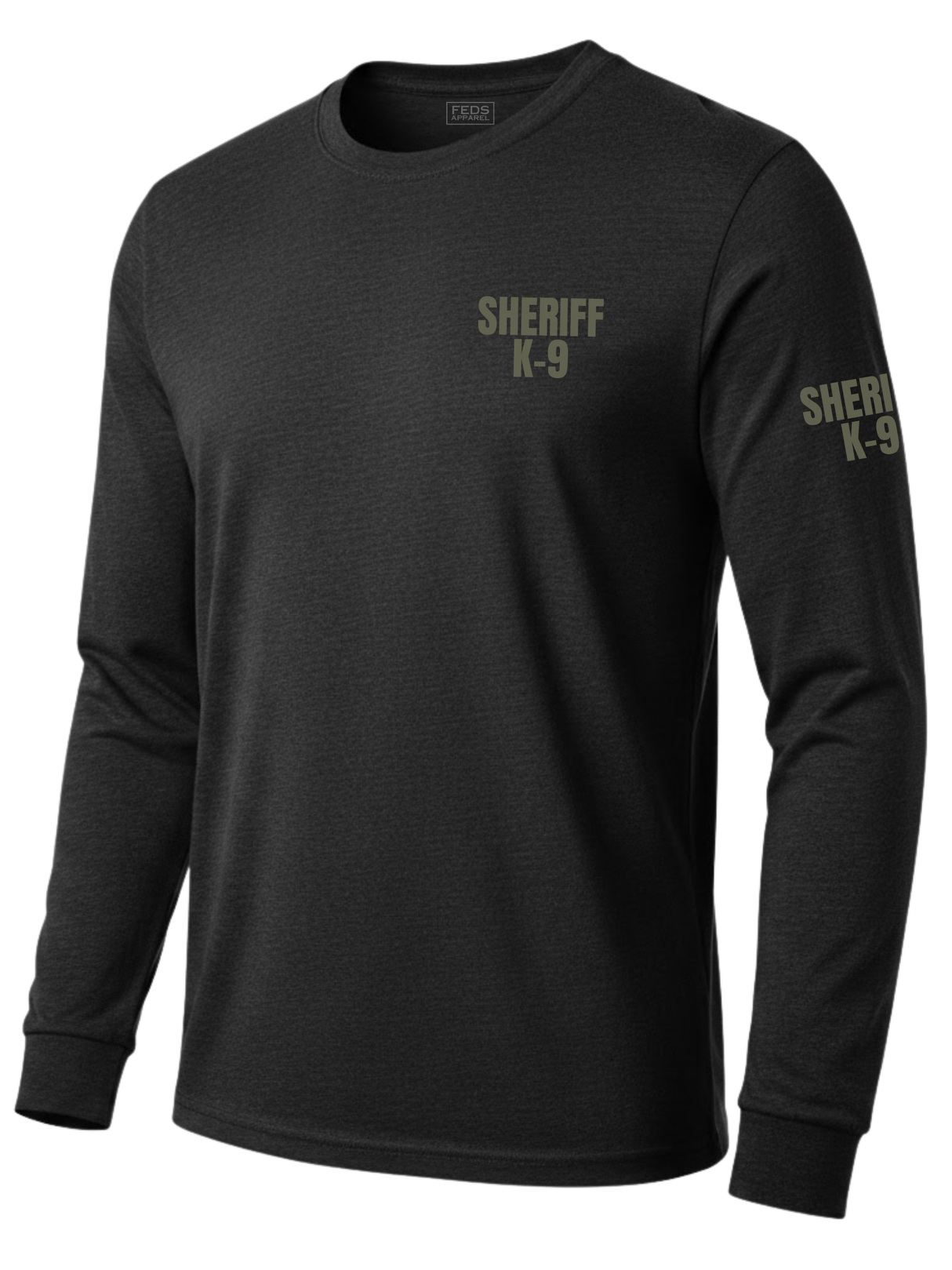 Black Sheriff K-9 Men's Shirt - Long Sleeve (Green)