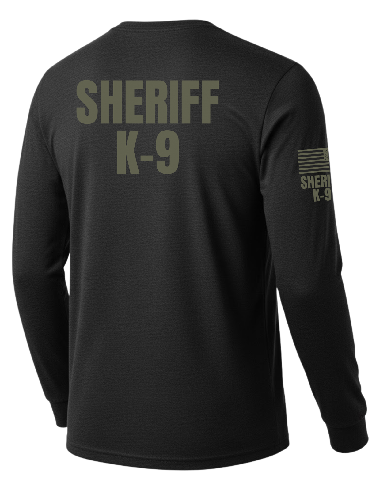 Black Sheriff K-9 Men's Shirt - Long Sleeve (Green)