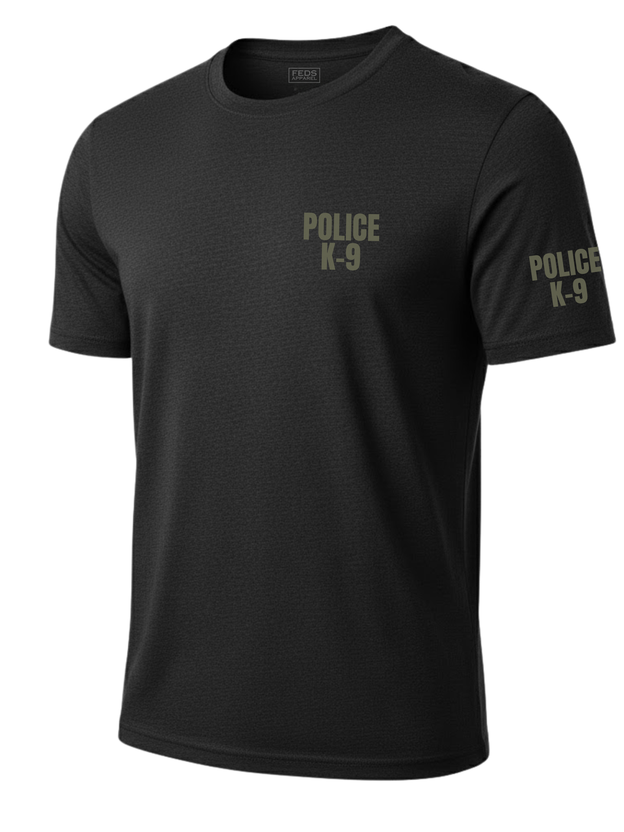 Black Police K-9 Men's Shirt - Short Sleeve (Green)