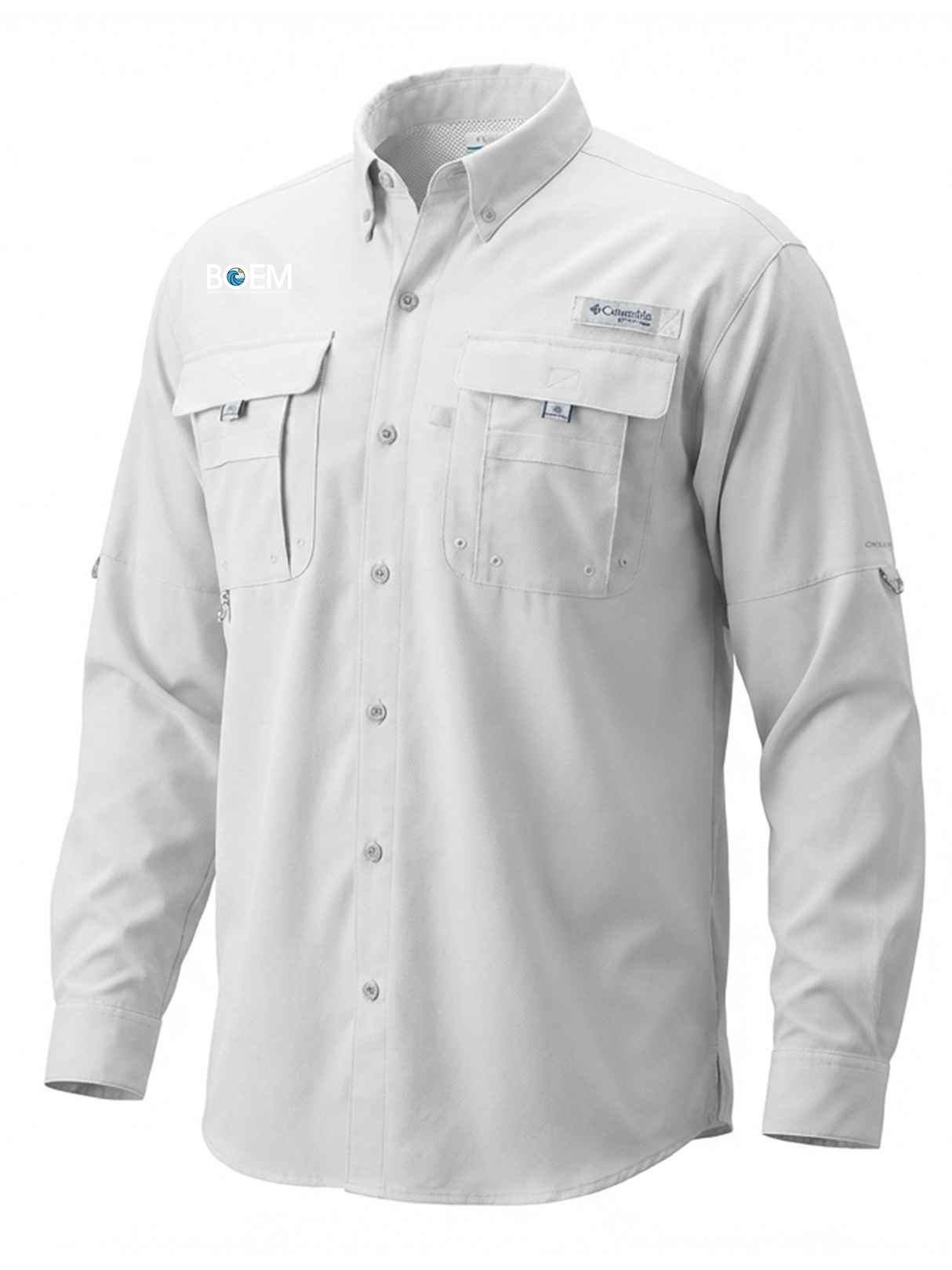 Bureau of Ocean Energy Management (BOEM) Men's Columbia Bahama™ II Button Up Long-Sleeve White government employee uniform shirt