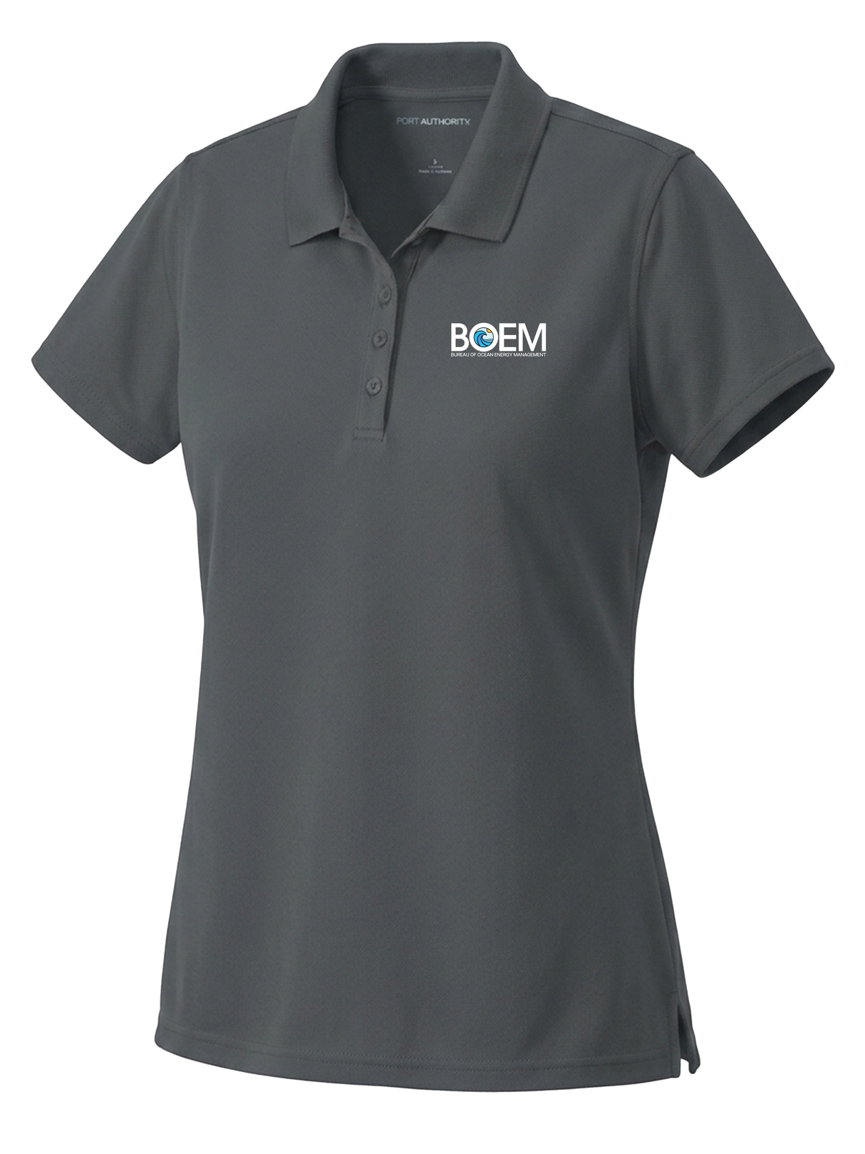 Bureau of Ocean Energy Management (BOEM) Women's Dri Fit Polo Slate Gray government employee uniform shirt