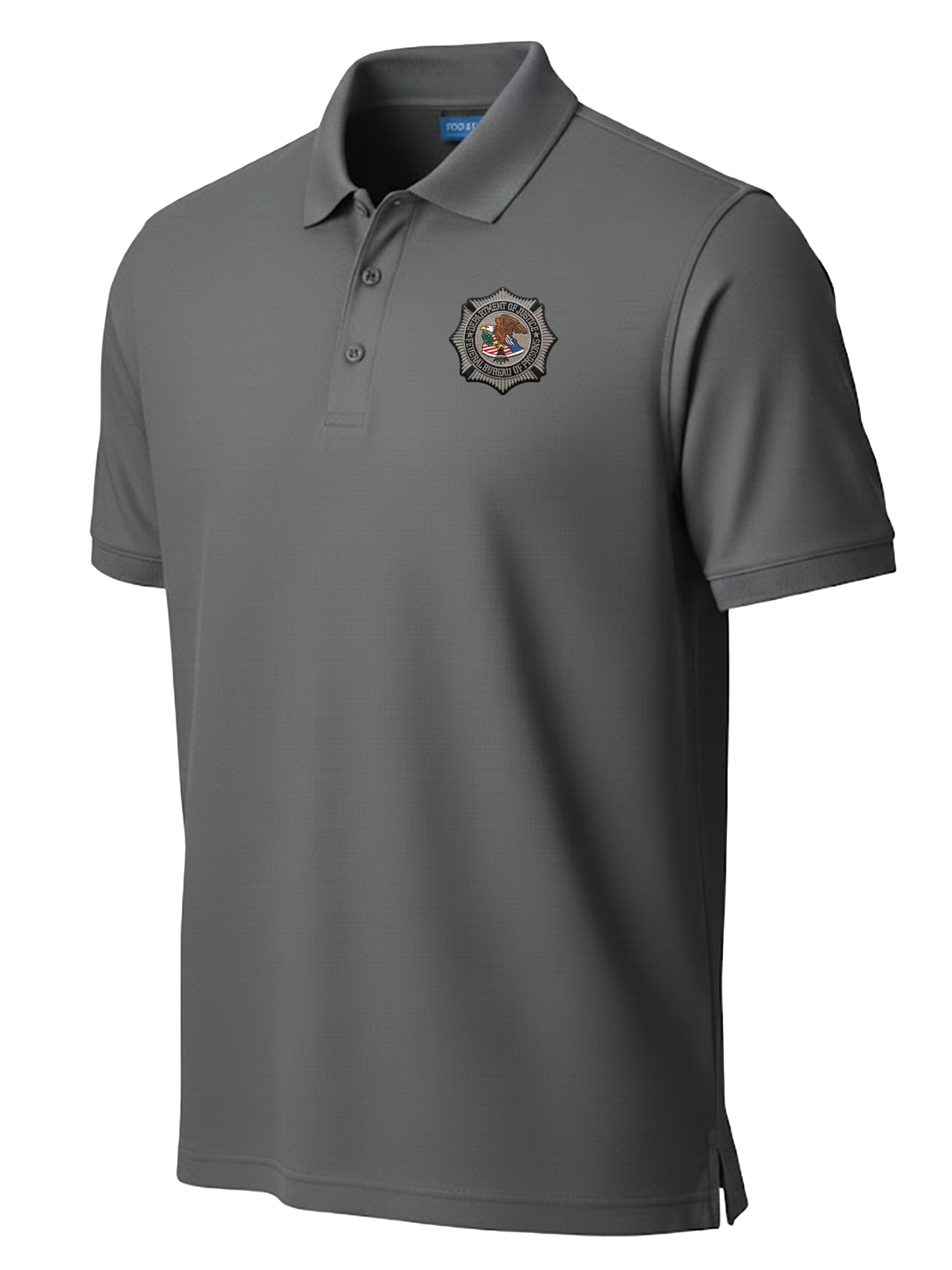 Federal Bureau of Prisons (BOP) Men's Polo Slate Gray government employee uniform shirt