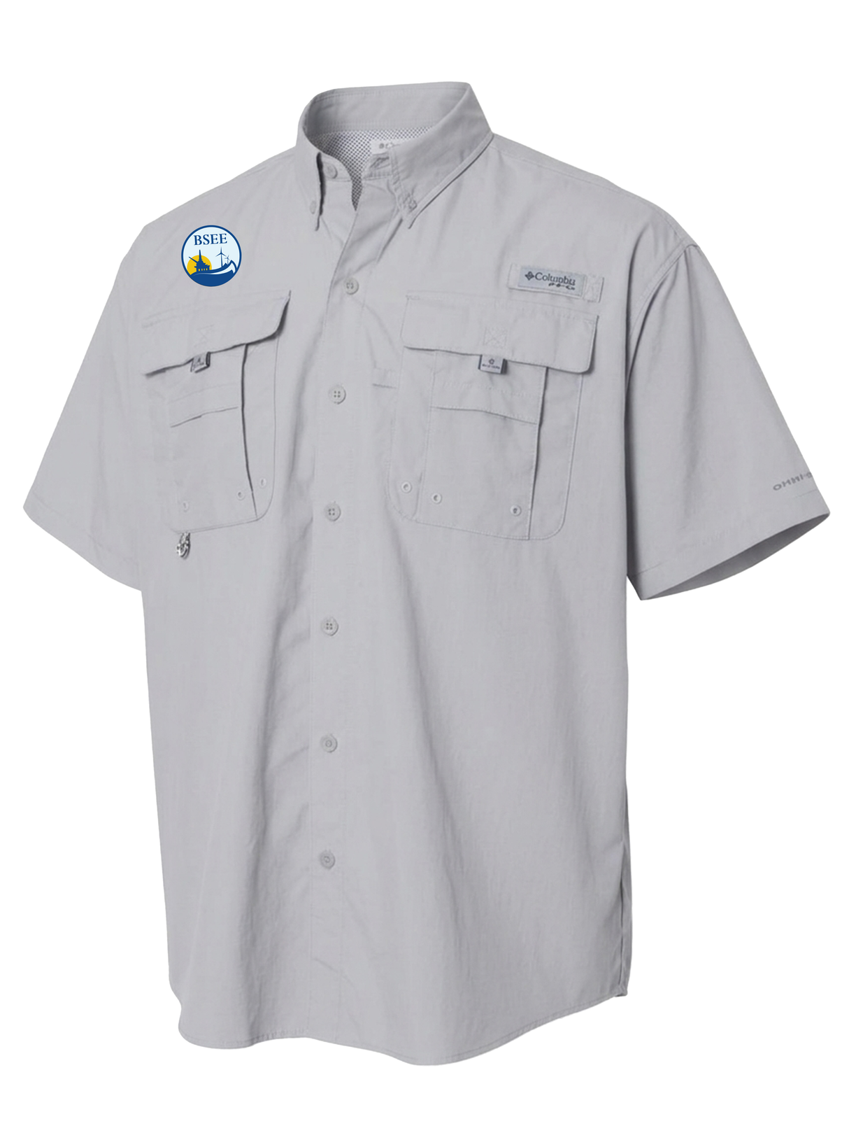 Bureau of Safety and Environmental Enforcement (BSEE) Men's Columbia Bahama™ II Button Up Short Sleeve Cool Grey government employee uniform shirt