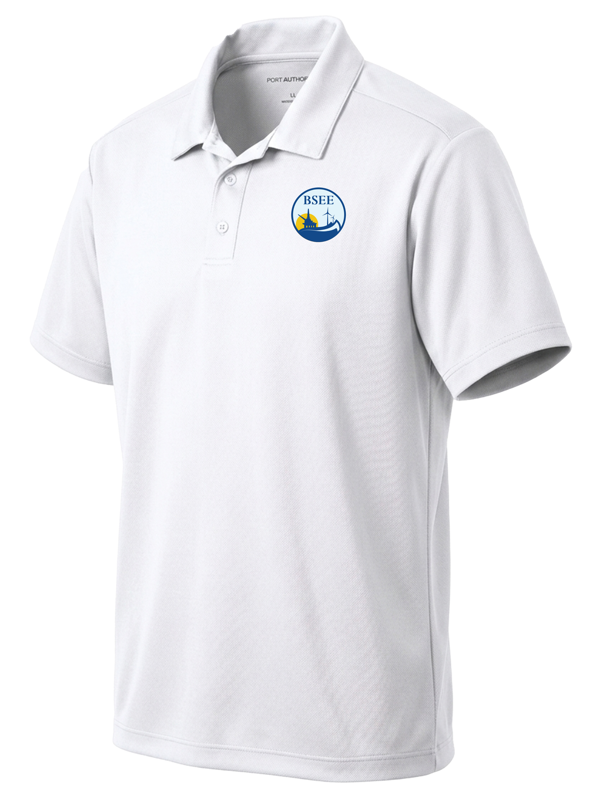 Bureau of Safety and Environmental Enforcement (BSEE) Men's Dri Fit Polo White government employee uniform shirt