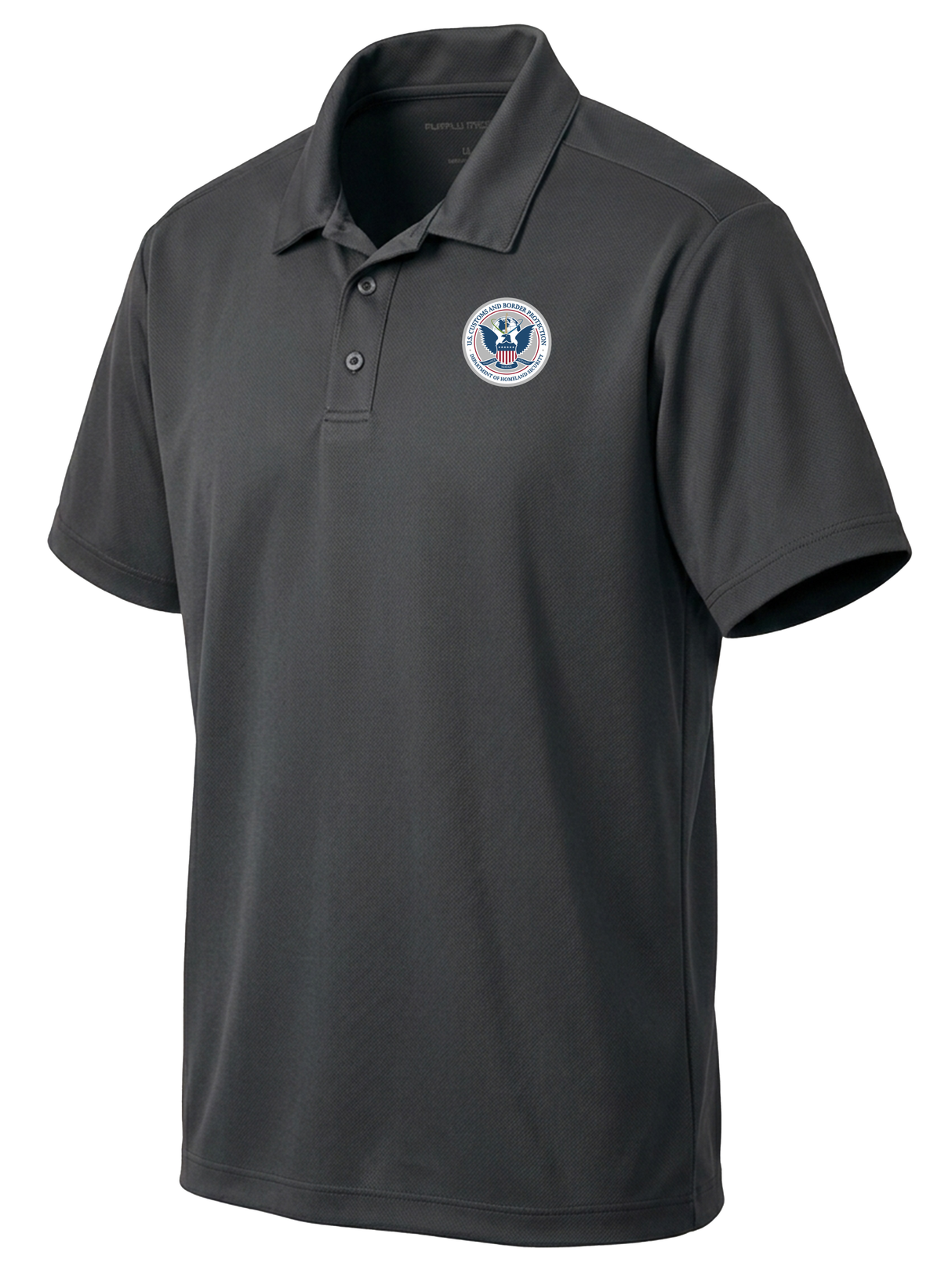 U.S. Customs and Border Protection (CBP) Men's Dri Fit Polo Slate Gray government employee uniform shirt