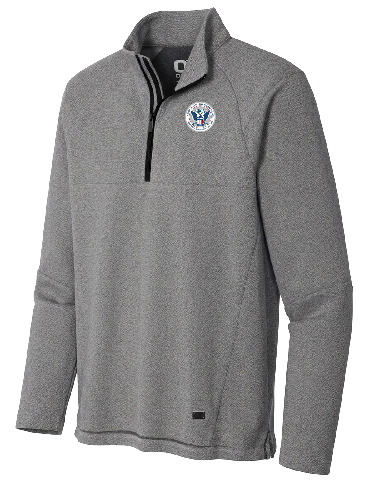 U.S. Customs and Border Protection (CBP) Men's Transition Quarter Zip Light Gray government employee uniform shirt