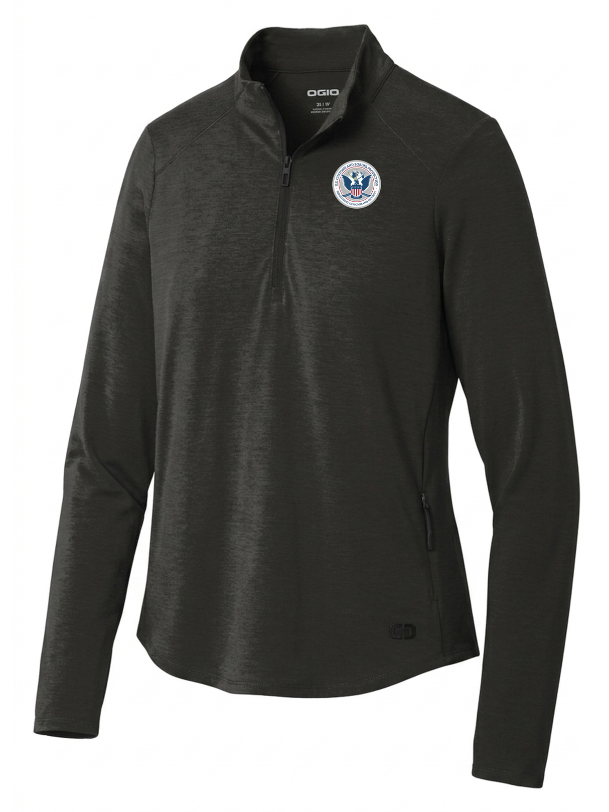 U.S. Customs and Border Protection (CBP) Women's Motion 1/4 Zip Black government employee uniform shirt