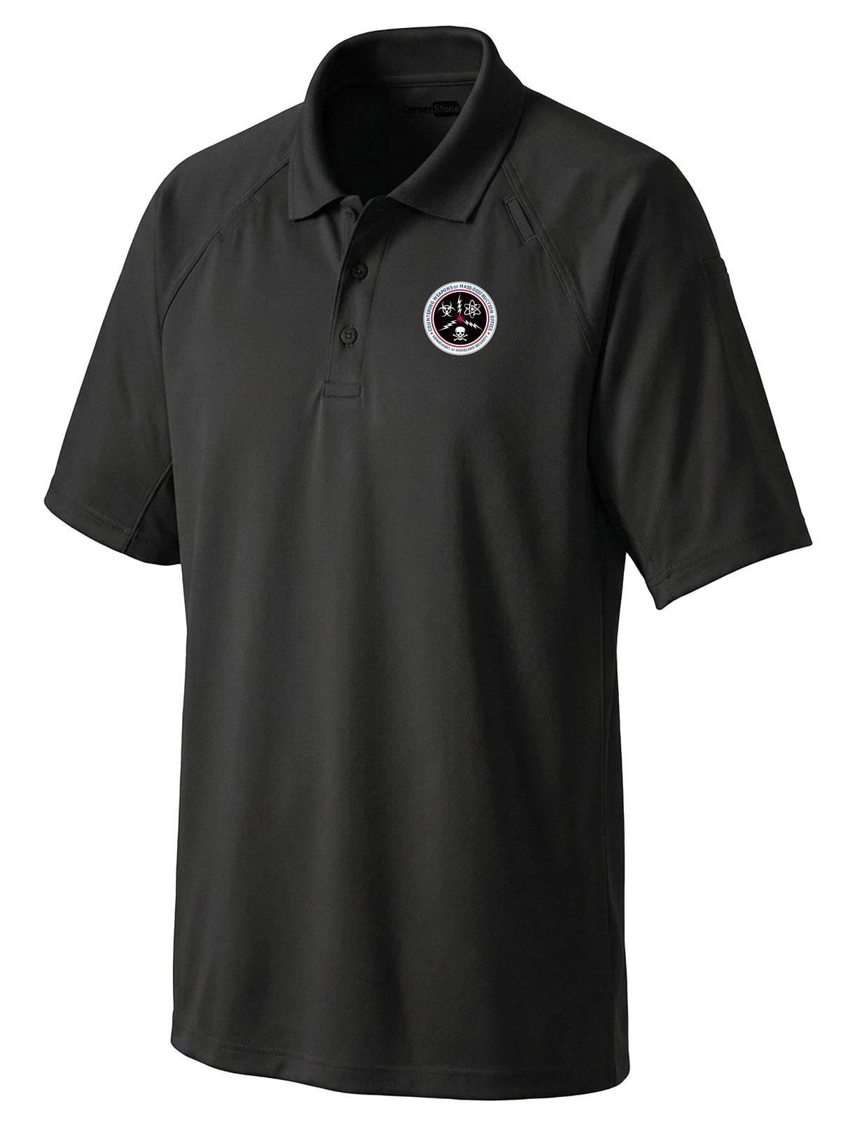 Countering Weapons of Mass Destruction Office (CWMD) Men's Long Sleeve Polo Black government employee uniform shirt