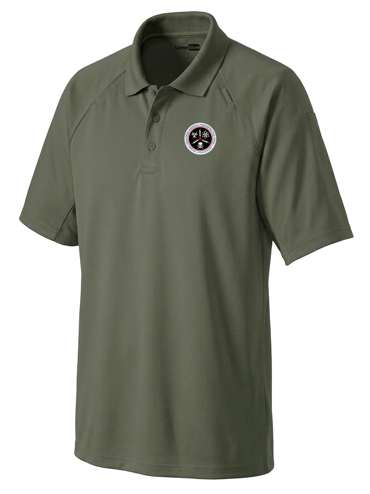 Countering Weapons of Mass Destruction Office (CWMD) Men's Long Sleeve Polo Drab Green government employee uniform shirt