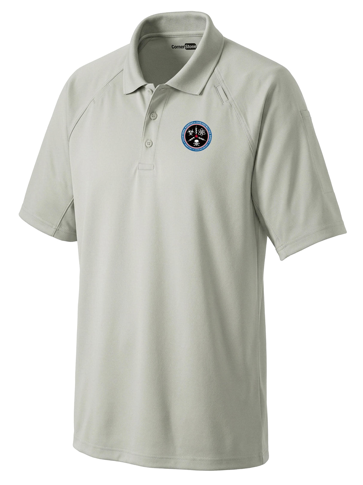 Countering Weapons of Mass Destruction Office (CWMD) Men's Long Sleeve Polo Light Gray government employee uniform shirt