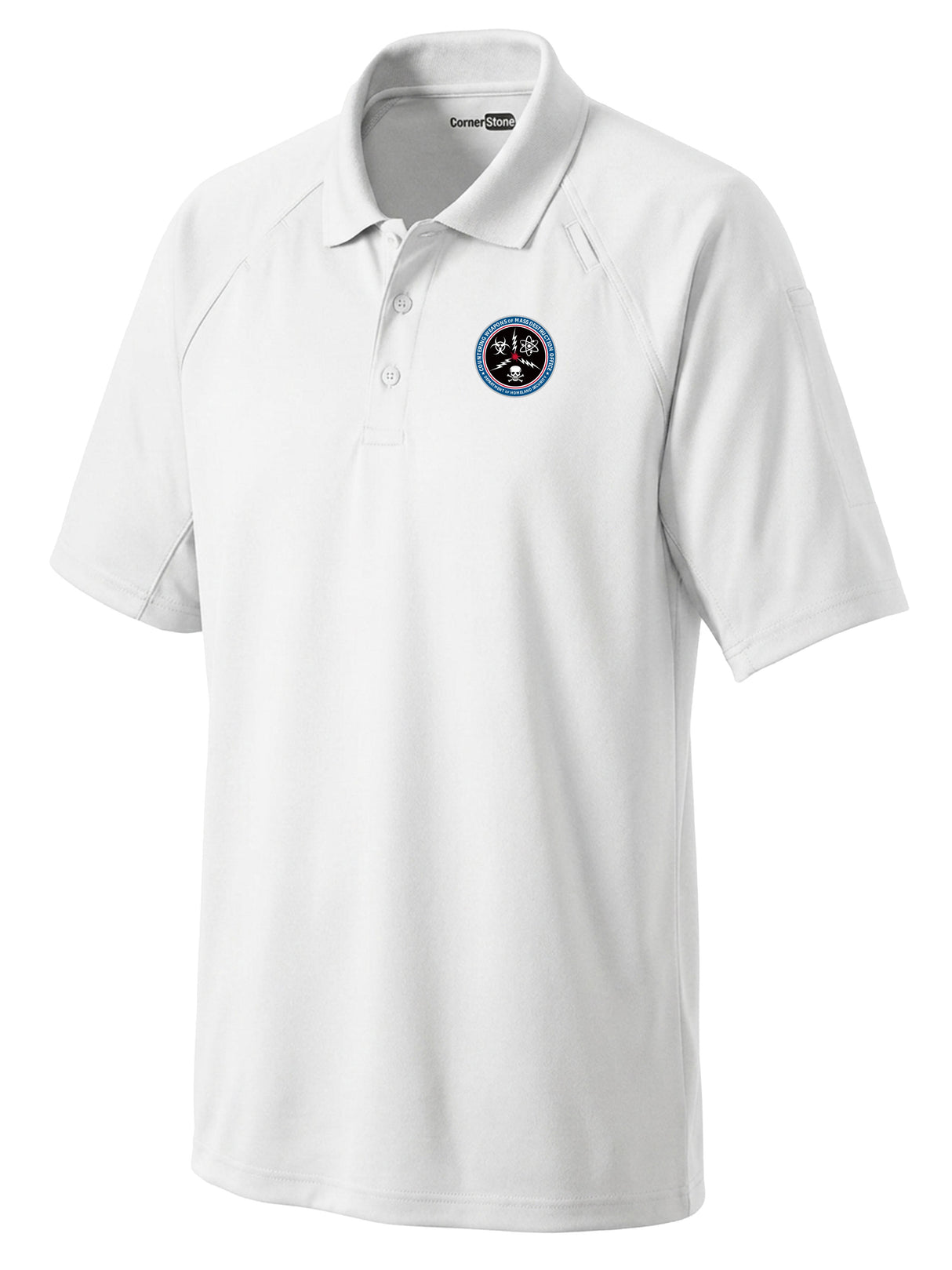 Countering Weapons of Mass Destruction Office (CWMD) Men's Long Sleeve Polo White government employee uniform shirt