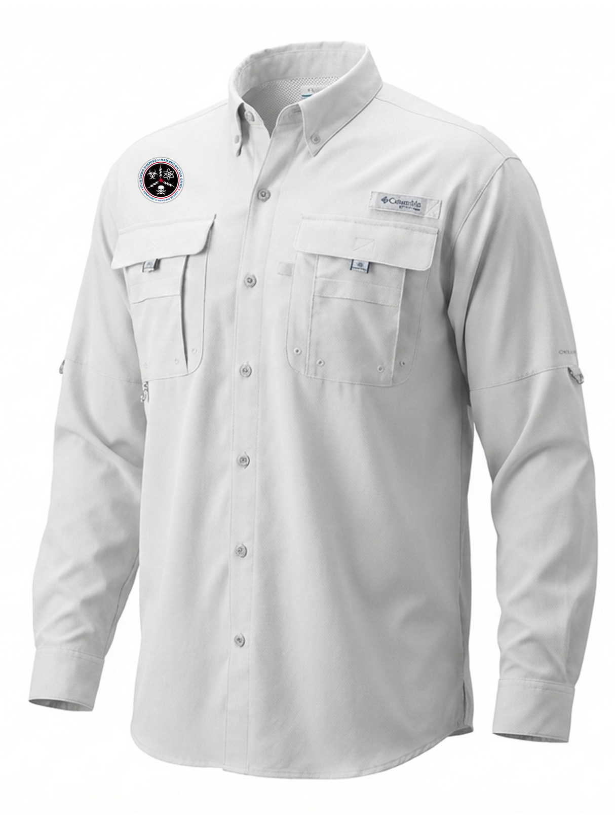 Countering Weapons of Mass Destruction Office (CWMD) Men's Columbia Bahama™ II Button Up Long-Sleeve White government employee uniform shirt