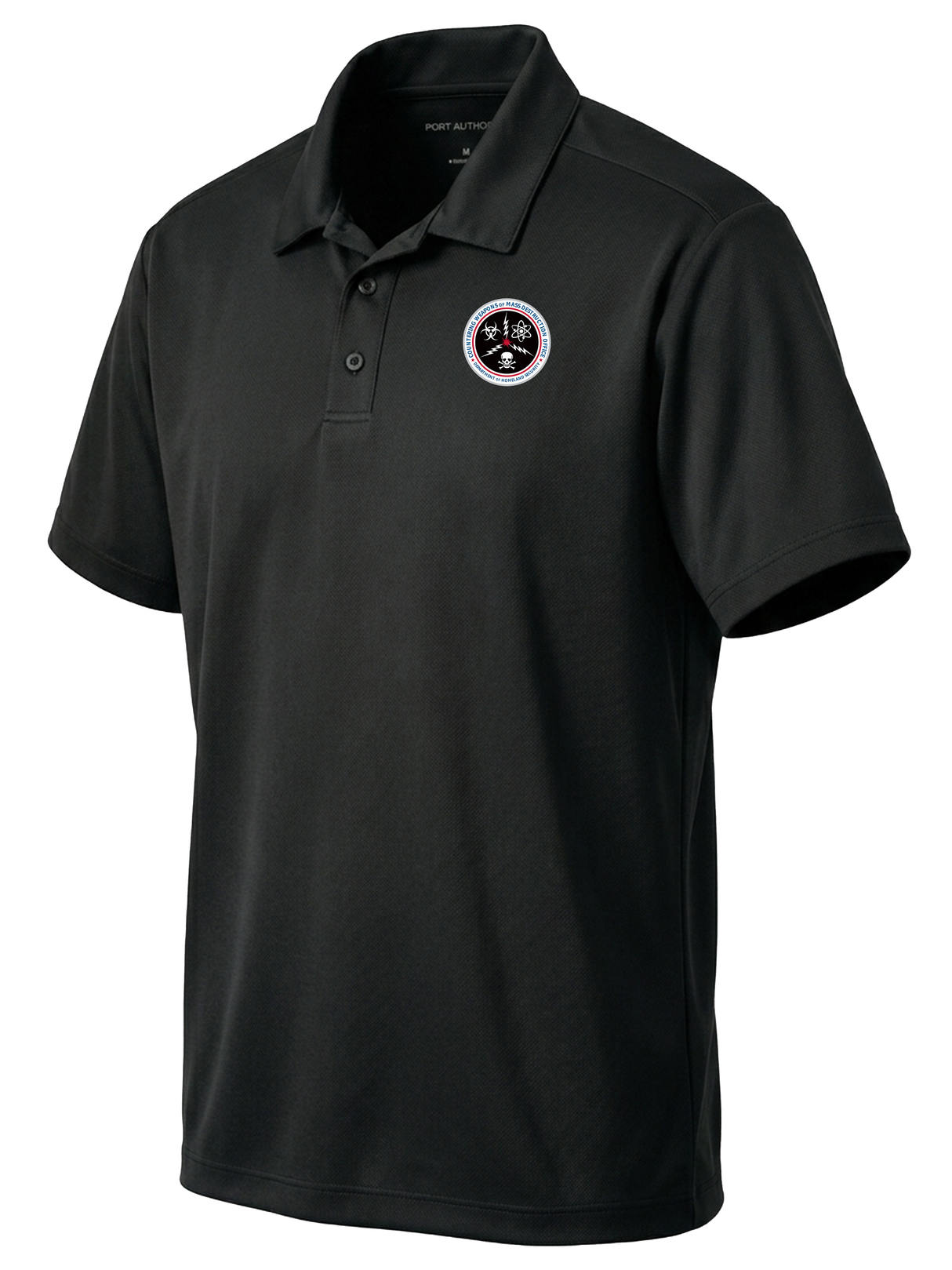 Countering Weapons of Mass Destruction Office (CWMD) Men's Dri Fit Polo Black government employee uniform shirt