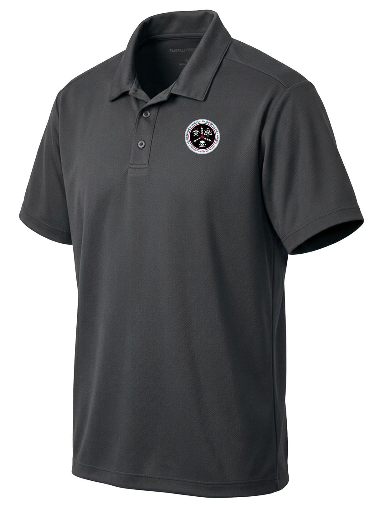 Countering Weapons of Mass Destruction Office (CWMD) Men's Dri Fit Polo Slate Gray government employee uniform shirt