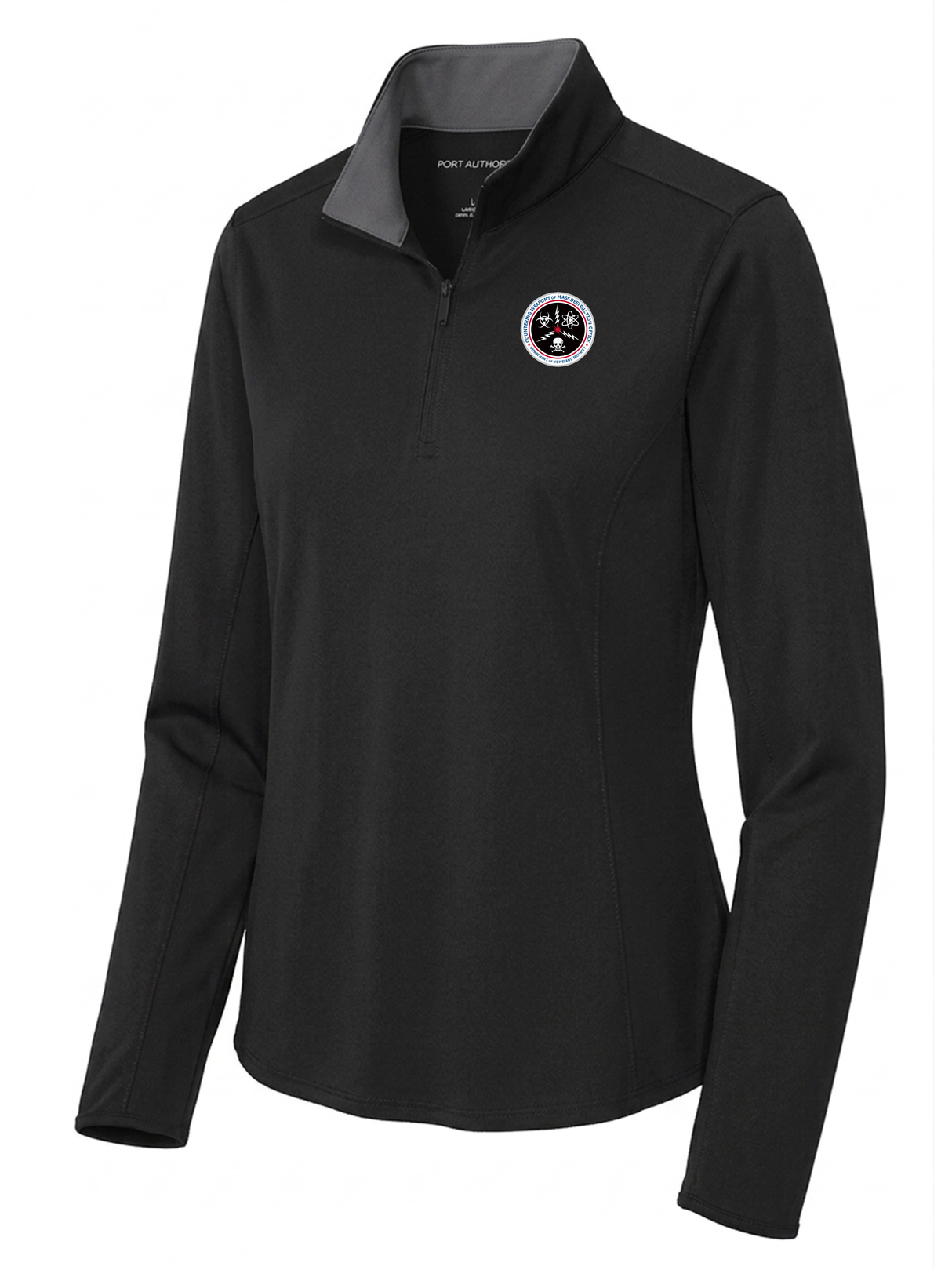 Countering Weapons of Mass Destruction Office (CWMD) Women's Dri Fit 1/4 Zip Black government employee uniform shirt