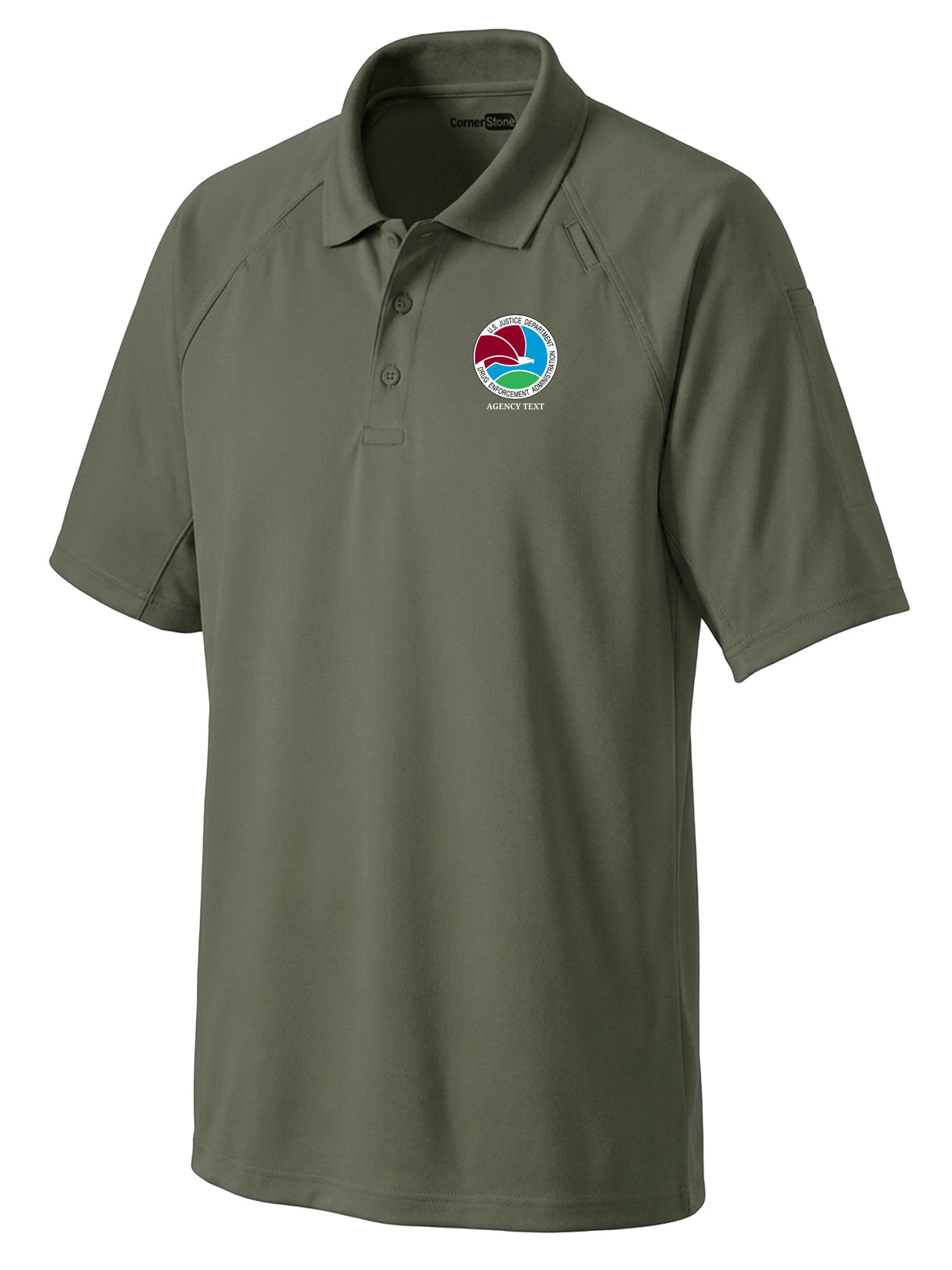Drug Enforcement Administration (DEA) Men's Tactical Polo Drab Green government employee uniform shirt