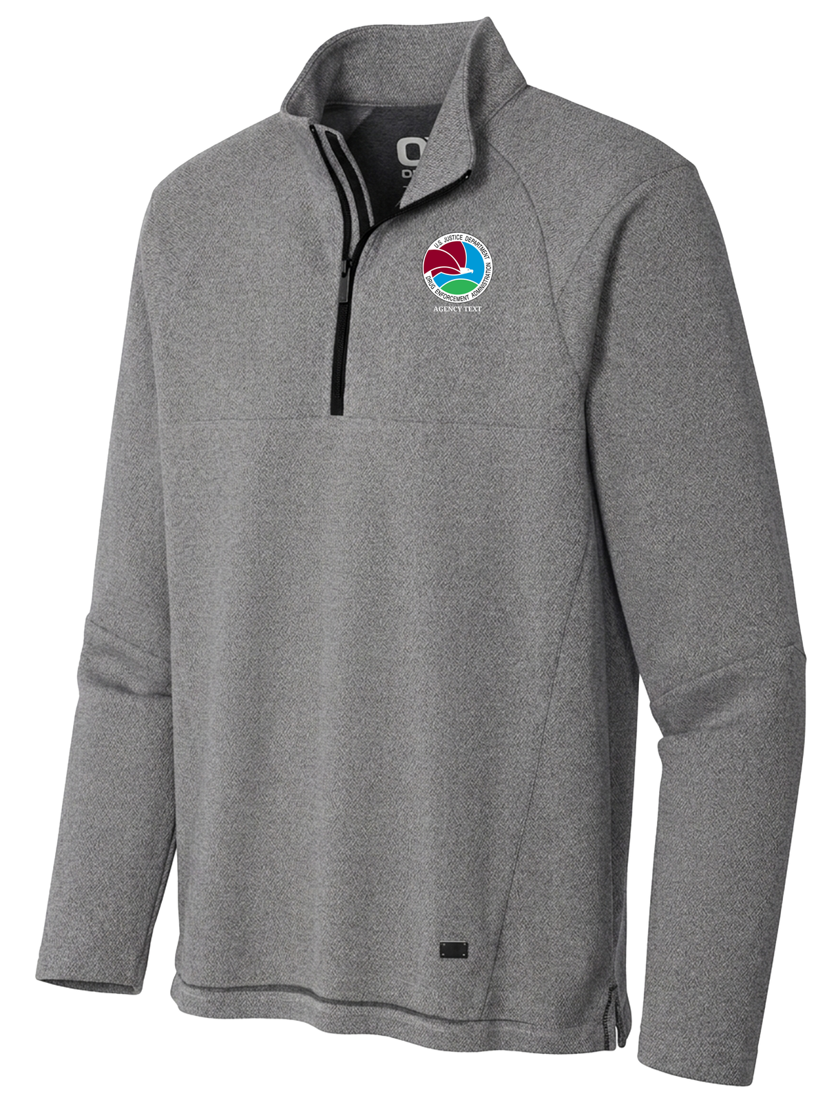Drug Enforcement Administration (DEA) Men's Transition Quarter Zip Light Gray government employee uniform shirt
