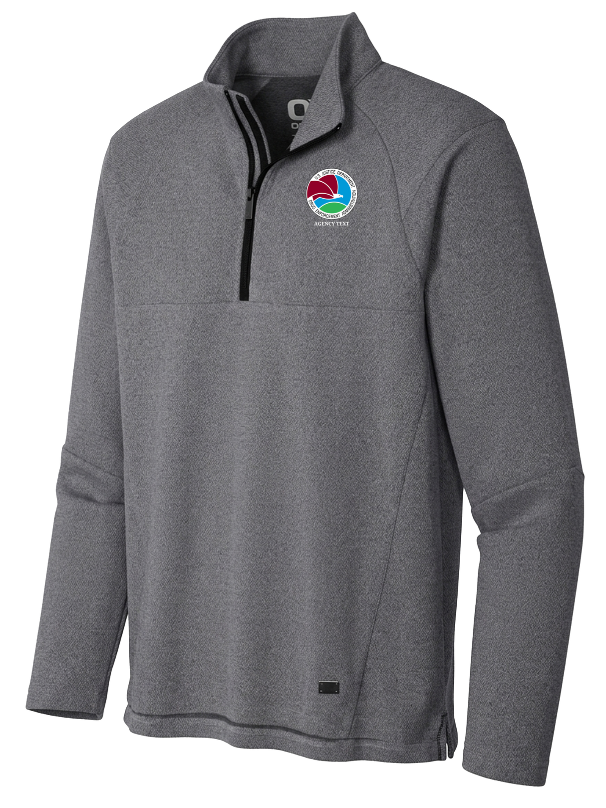 Drug Enforcement Administration (DEA) Men's Transition Quarter Zip Slate Gray government employee uniform shirt
