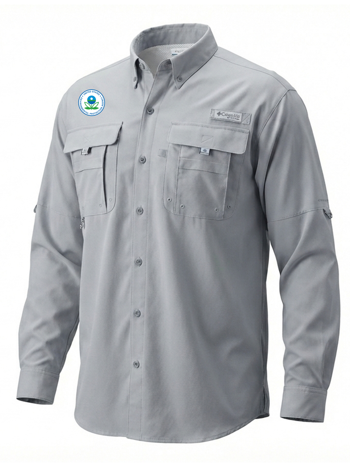 Environmental Protection Agency (EPA) Men's Columbia Bahama™ II Button Up Long-Sleeve Cool Grey government employee uniform shirt