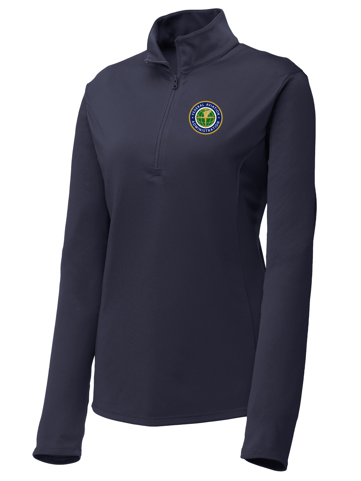 Federal Aviation Administration (FAA) Women's Lightweight Dri Fit 1/4 Zip Navy Blue government employee uniform shirt