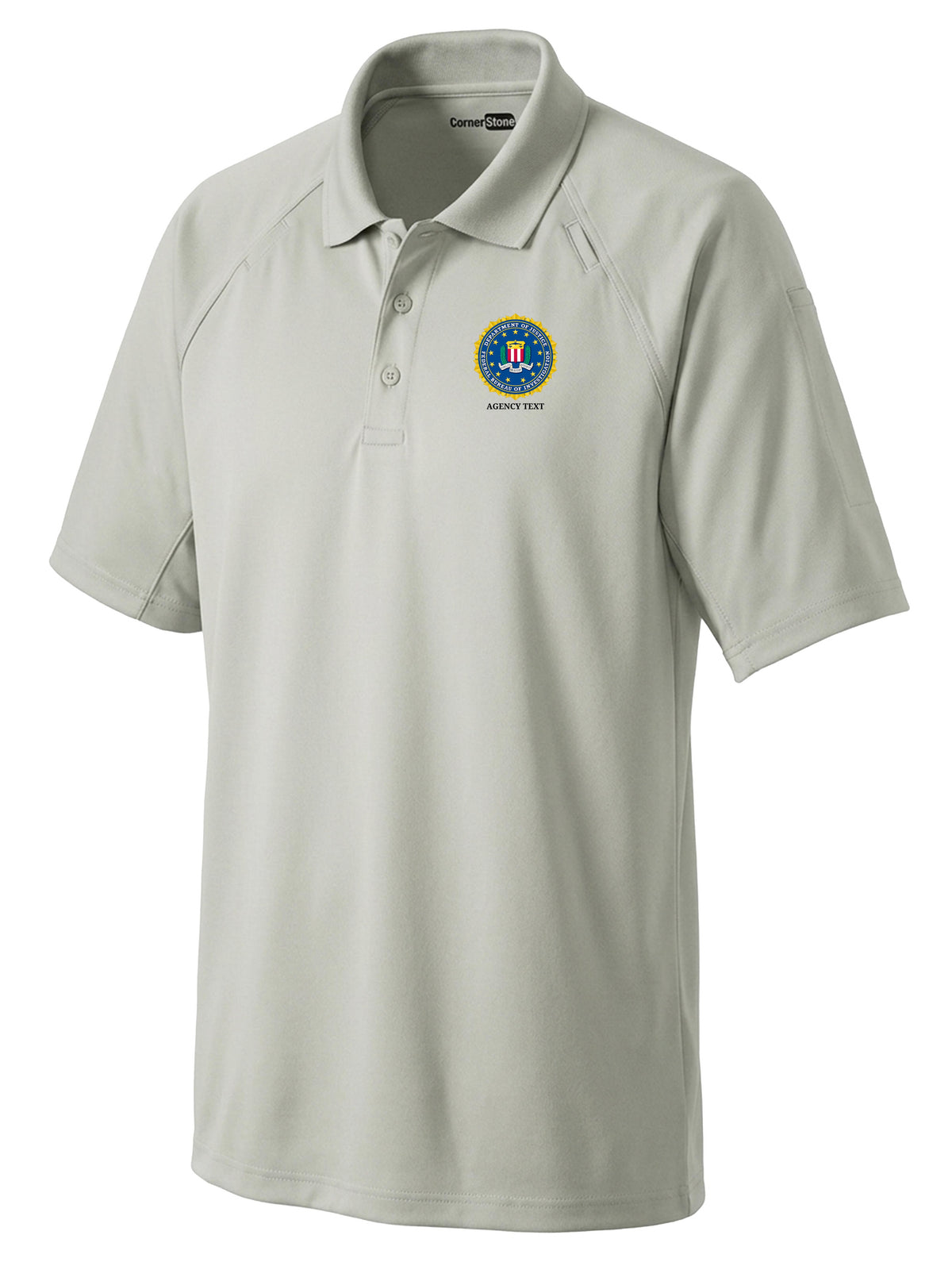 Federal Bureau of Investigation (FBI) Men's Tactical Polo Light Gray government employee uniform shirt