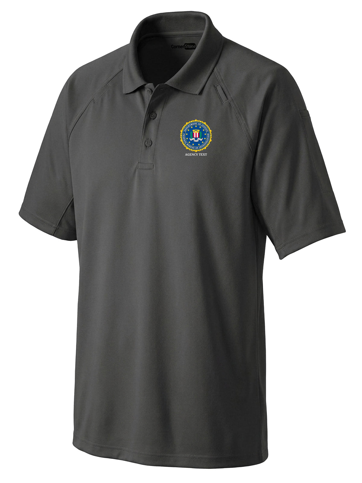Federal Bureau of Investigation (FBI) Men's Tactical Polo Slate Gray government employee uniform shirt