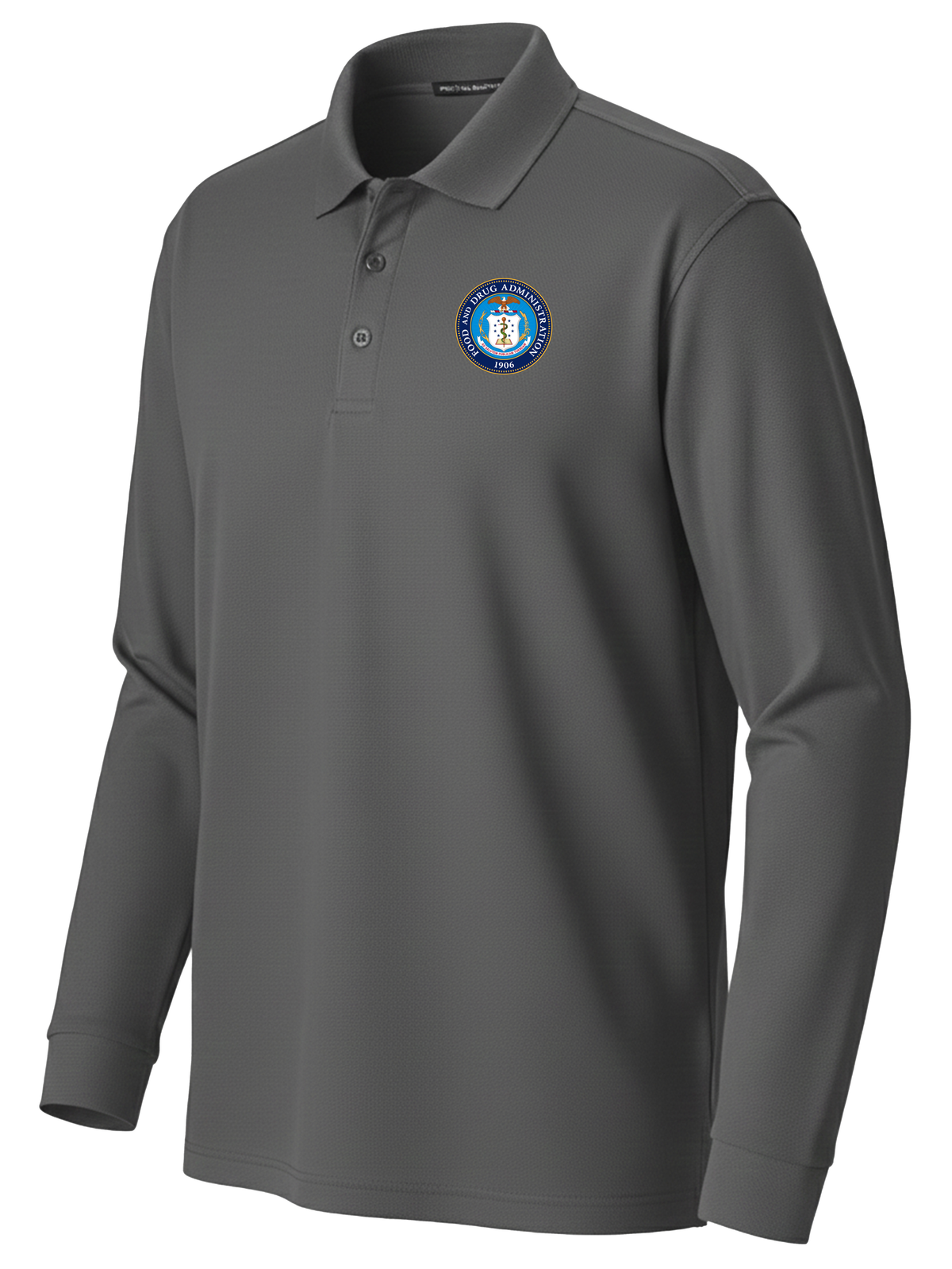 Food and Drug Administration (FDA) Men's Long Sleeve Polo Slate Gray government employee uniform shirt