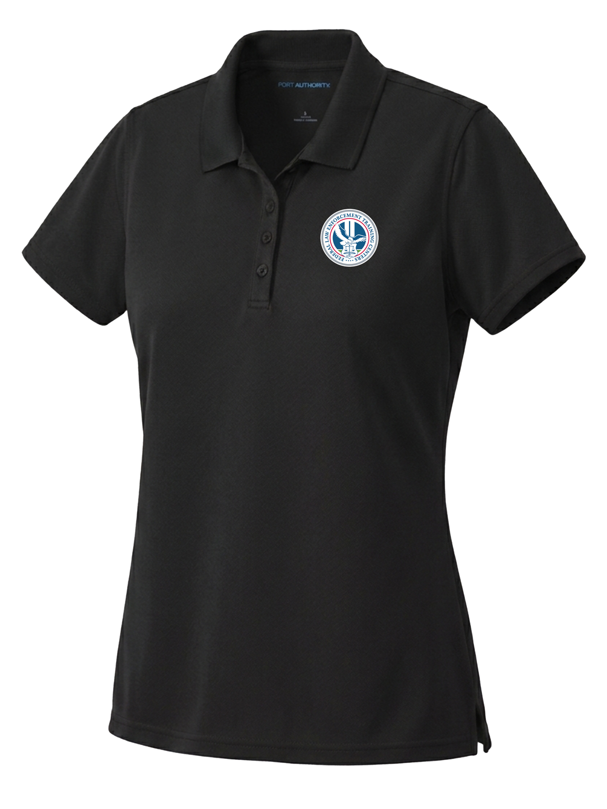 Federal Law Enforcement Training Centers (FLETC) Women's Dri Fit Polo Black government employee uniform shirt