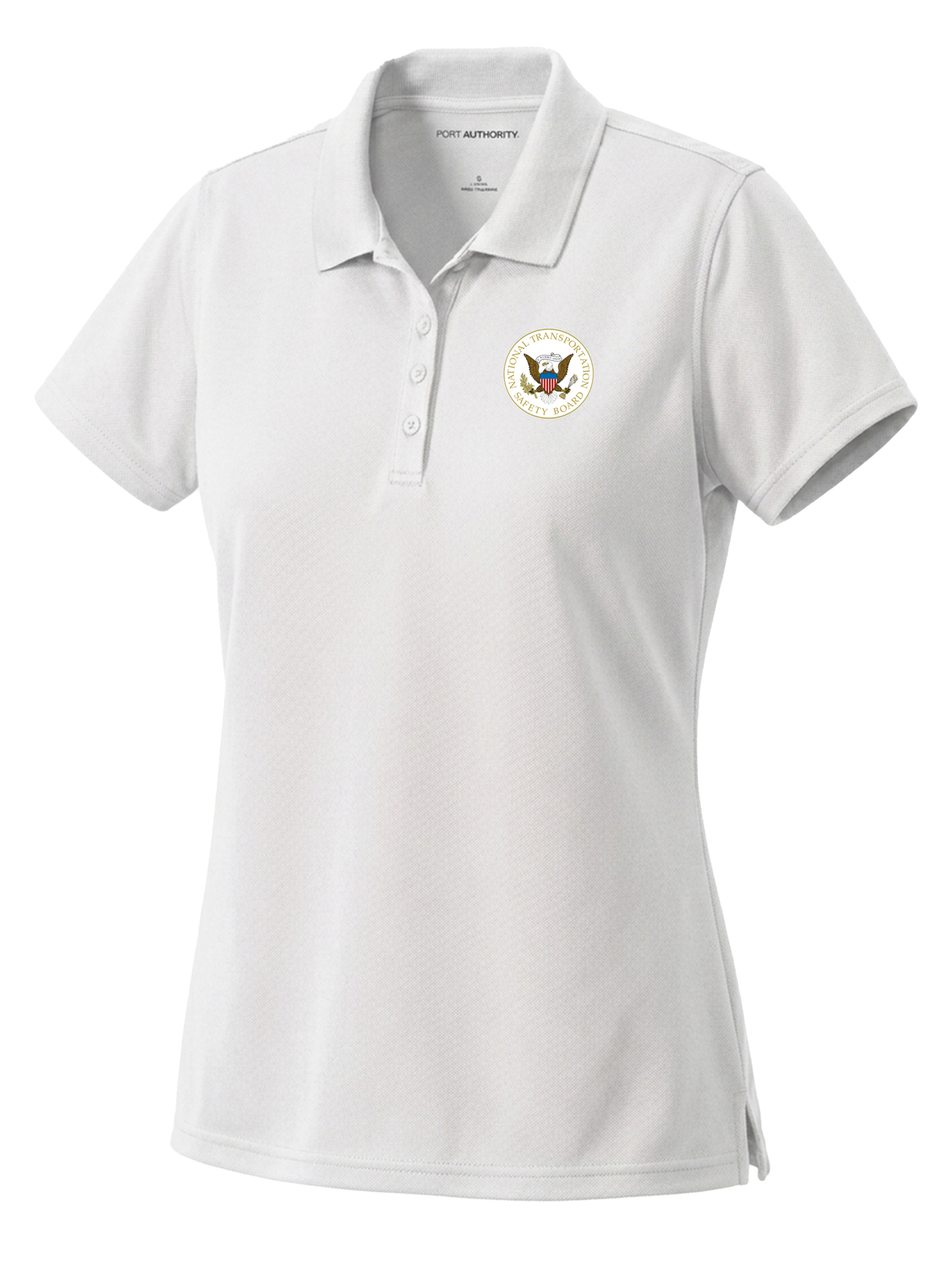 National Transportation Safety Board (NTSB) Women's Dri Fit Polo White government employee uniform shirt