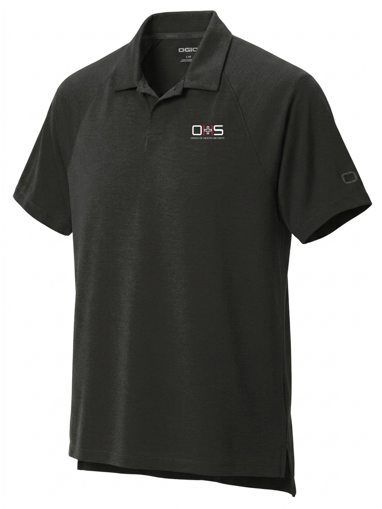 Office of Health Security (OHS) Men's Polo Black government employee uniform shirt