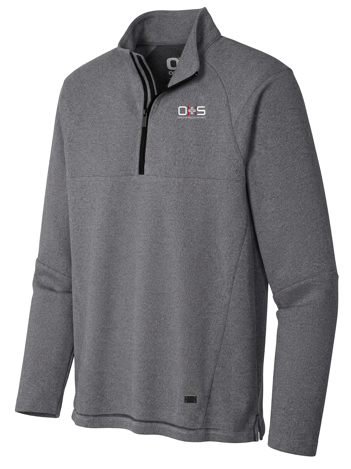 Office of Health Security (OHS) Men's Transition Quarter Zip Slate Gray government employee uniform shirt