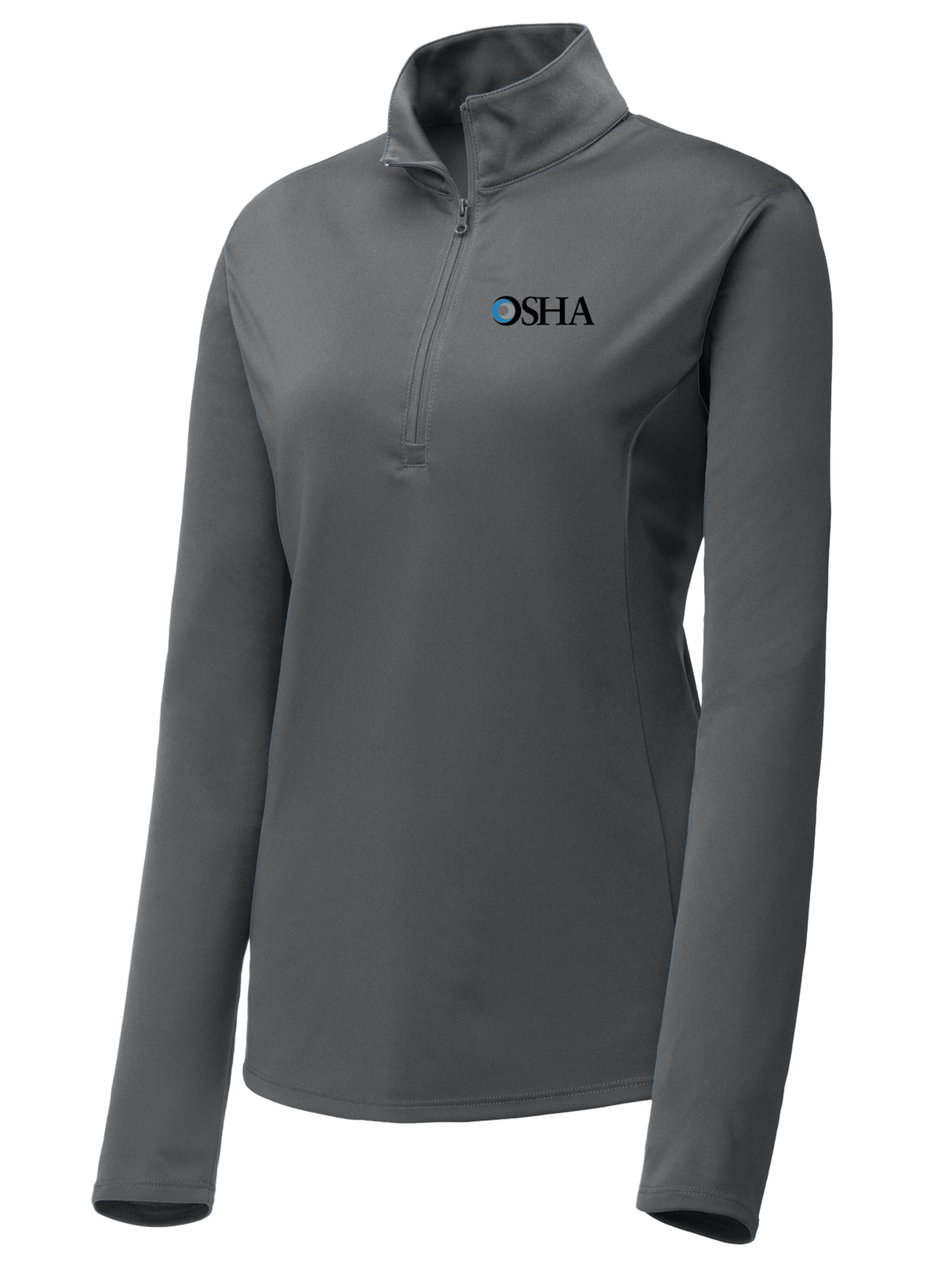 Occupational Safety and Health Administration (OSHA) Women's Lightweight Dri Fit 1/4 Zip Slate Gray government employee uniform shirt