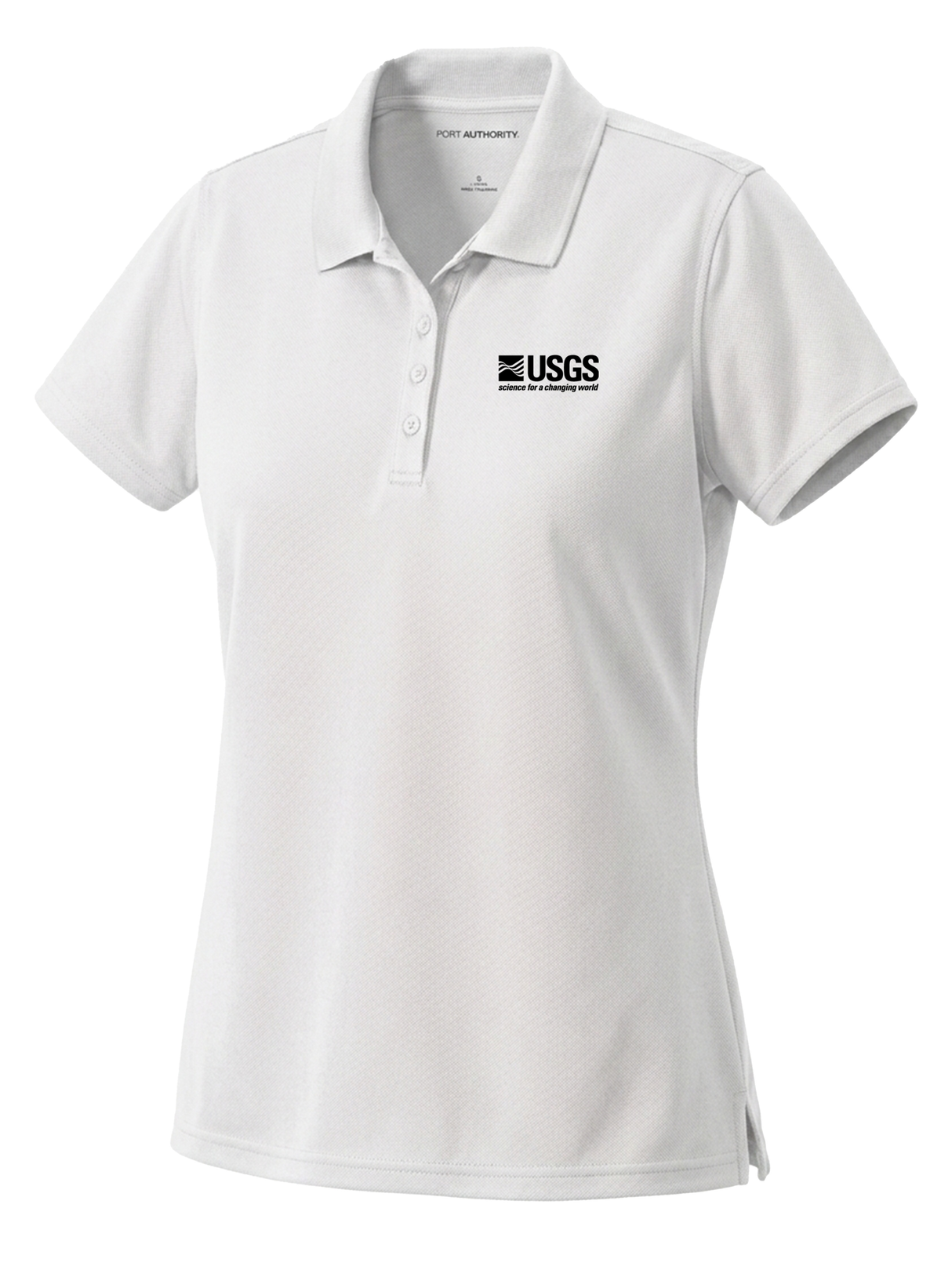 U.S. Geological Survey (USGS) Women's Dri Fit Polo White government employee uniform shirt