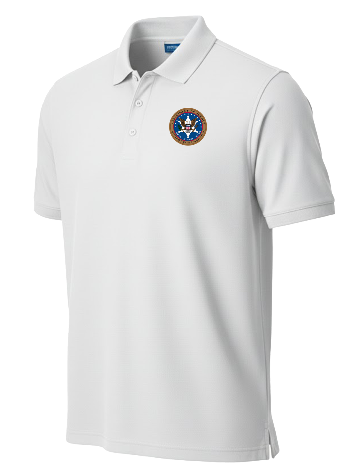 U.S. Marshals Service (USMS) Men's Polo White government employee uniform shirt