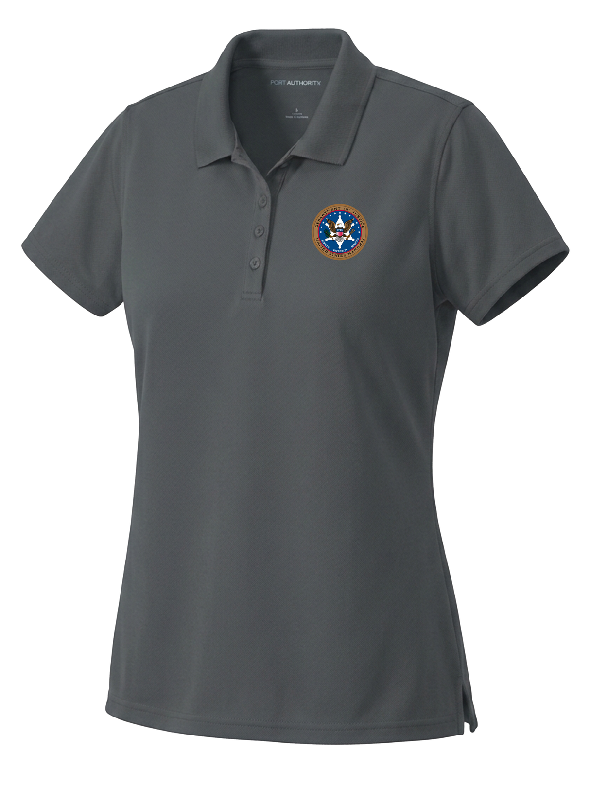U.S. Marshals Service (USMS) Women's Dri Fit Polo Slate Gray government employee uniform shirt