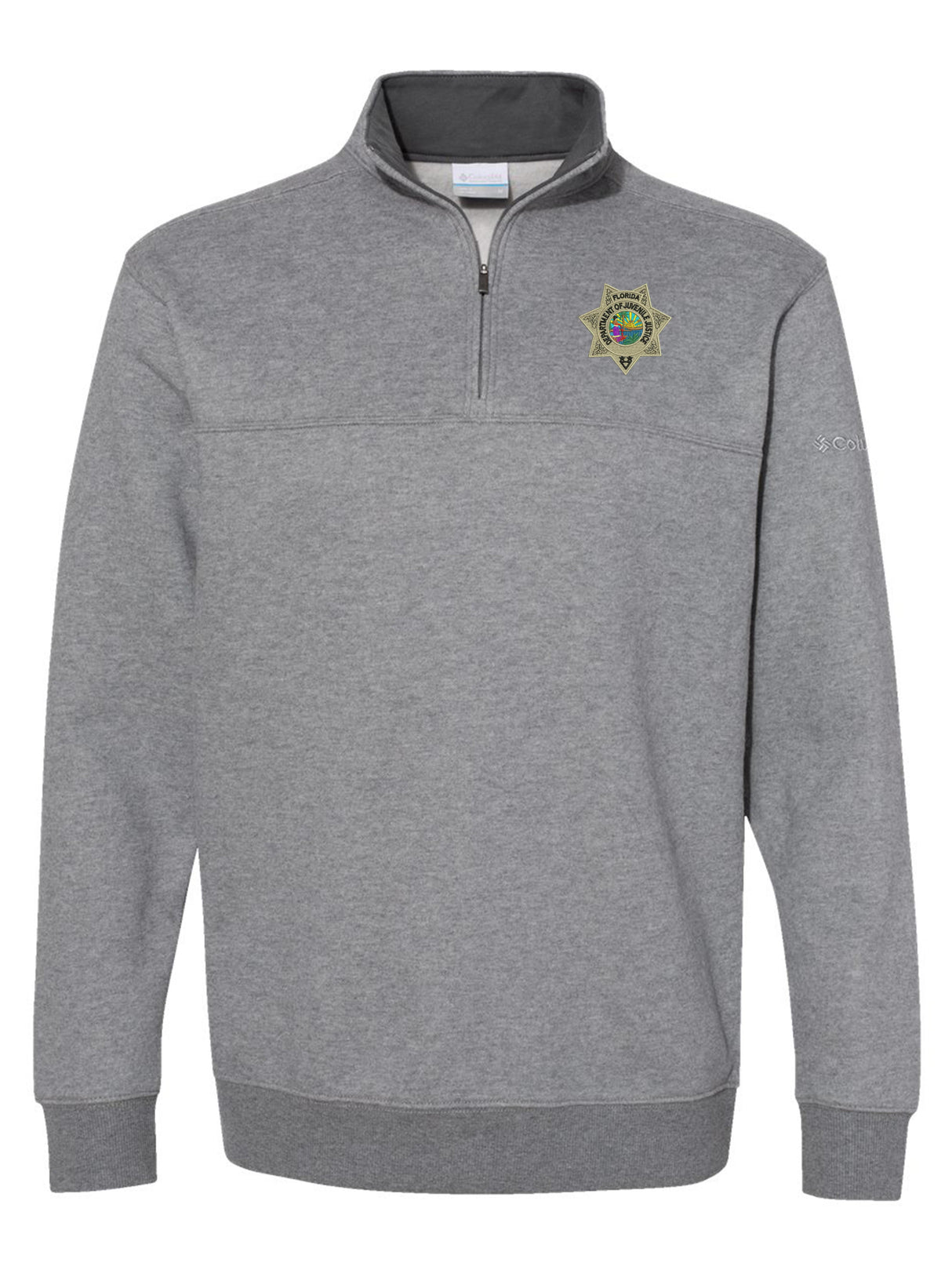 Florida Department of Juvenile Justice (DJJ) Men's Columbia Hart Mountain 14-Zip Sweatshirt Gray government employee uniform shirt