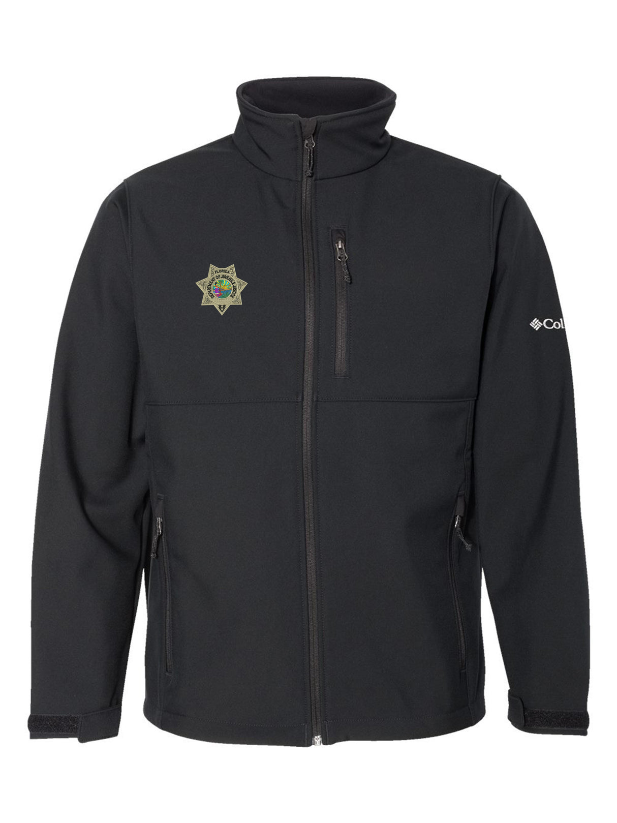 Florida Department of Juvenile Justice (DJJ) Men's Ascender Soft Shell Full-Zip Jacket Black government employee uniform shirt