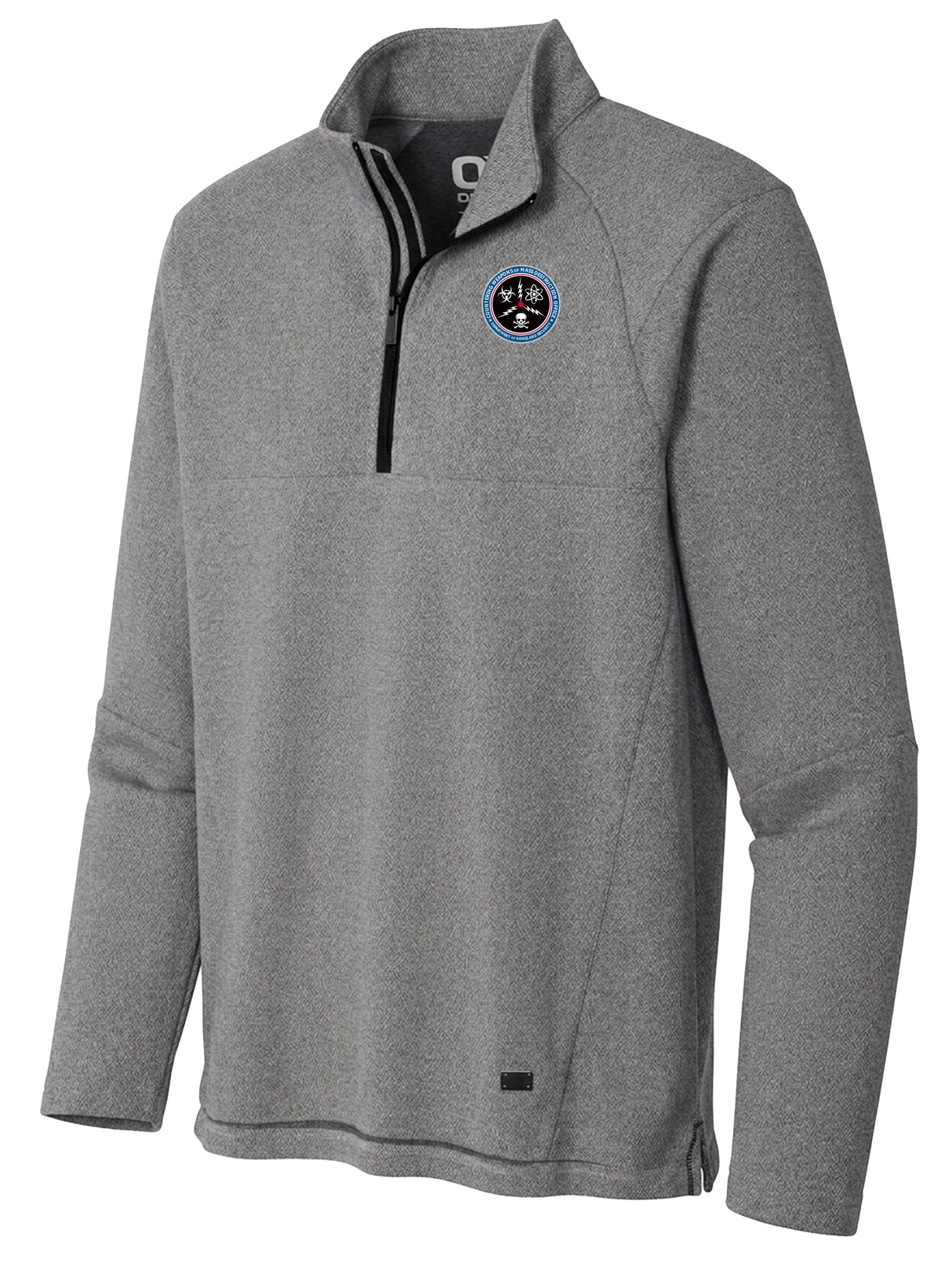 Countering Weapons of Mass Destruction Office (CWMD) Men's Transition Quarter Zip Light Gray government employee uniform shirt
