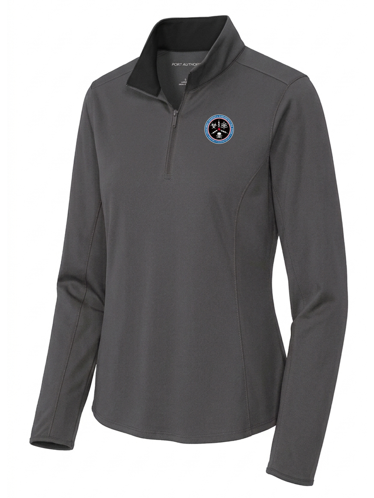 Countering Weapons of Mass Destruction Office (CWMD) Women's Dri Fit 1/4 Zip Slate Gray government employee uniform shirt