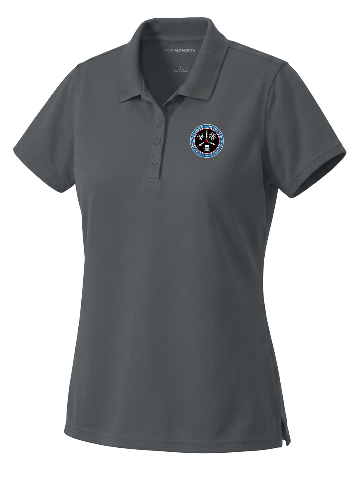 Countering Weapons of Mass Destruction Office (CWMD) Women's Dri Fit Polo Slate Gray government employee uniform shirt