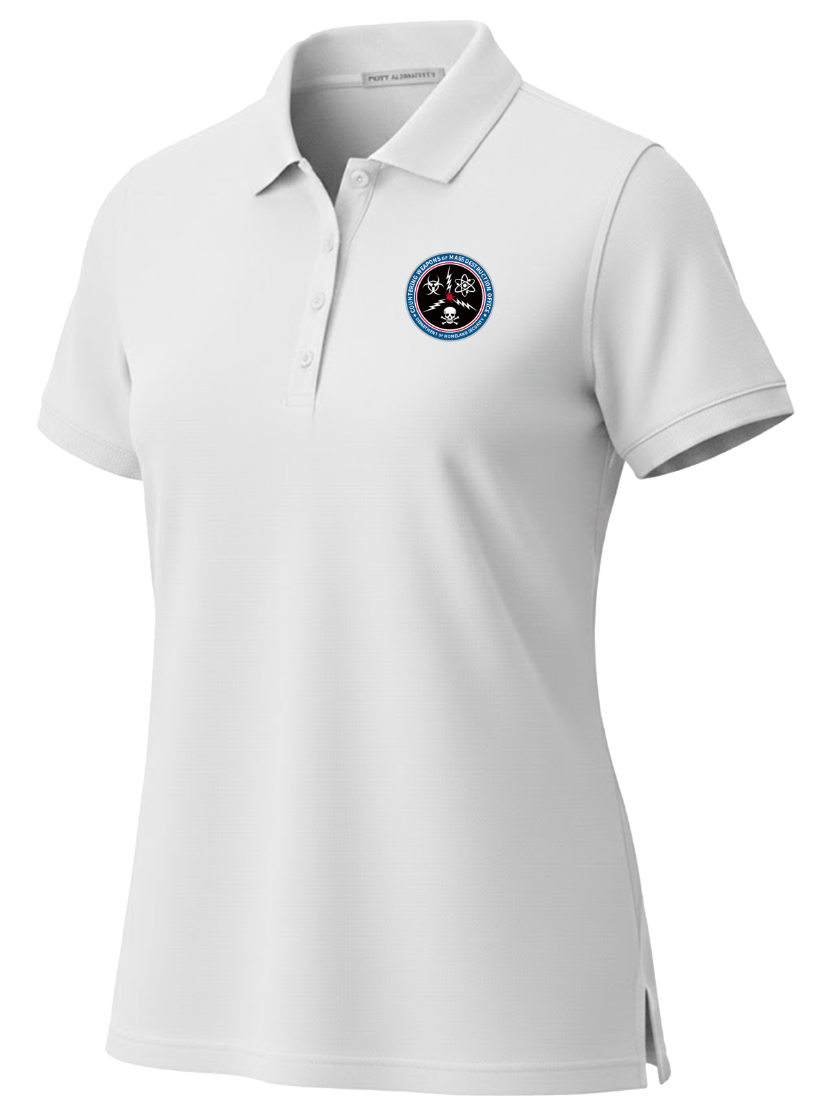 Countering Weapons of Mass Destruction Office (CWMD) Women's Polo White government employee uniform shirt