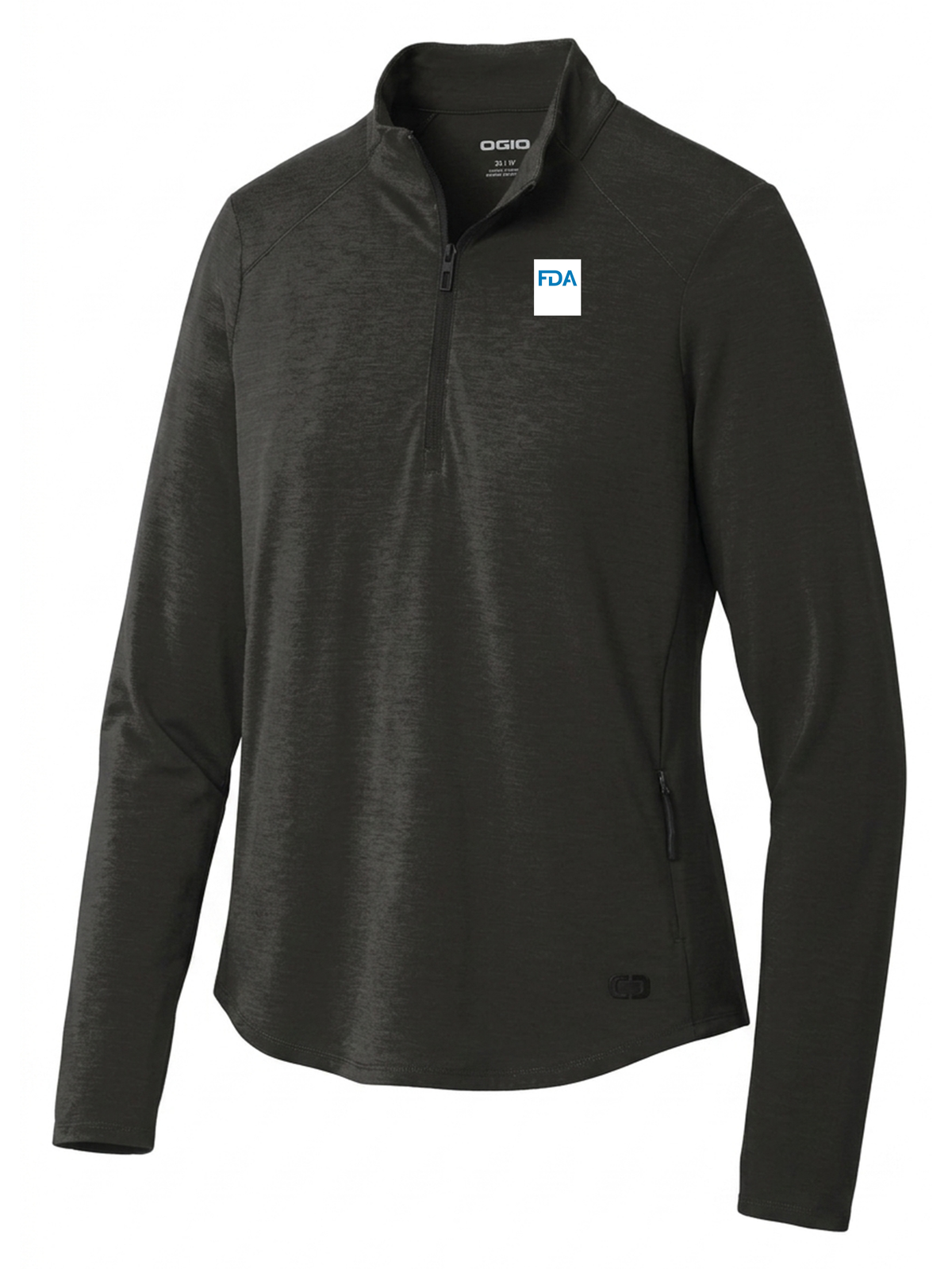 Food and Drug Administration (FDA) Women's Motion 1/4 Zip Black government employee uniform shirt