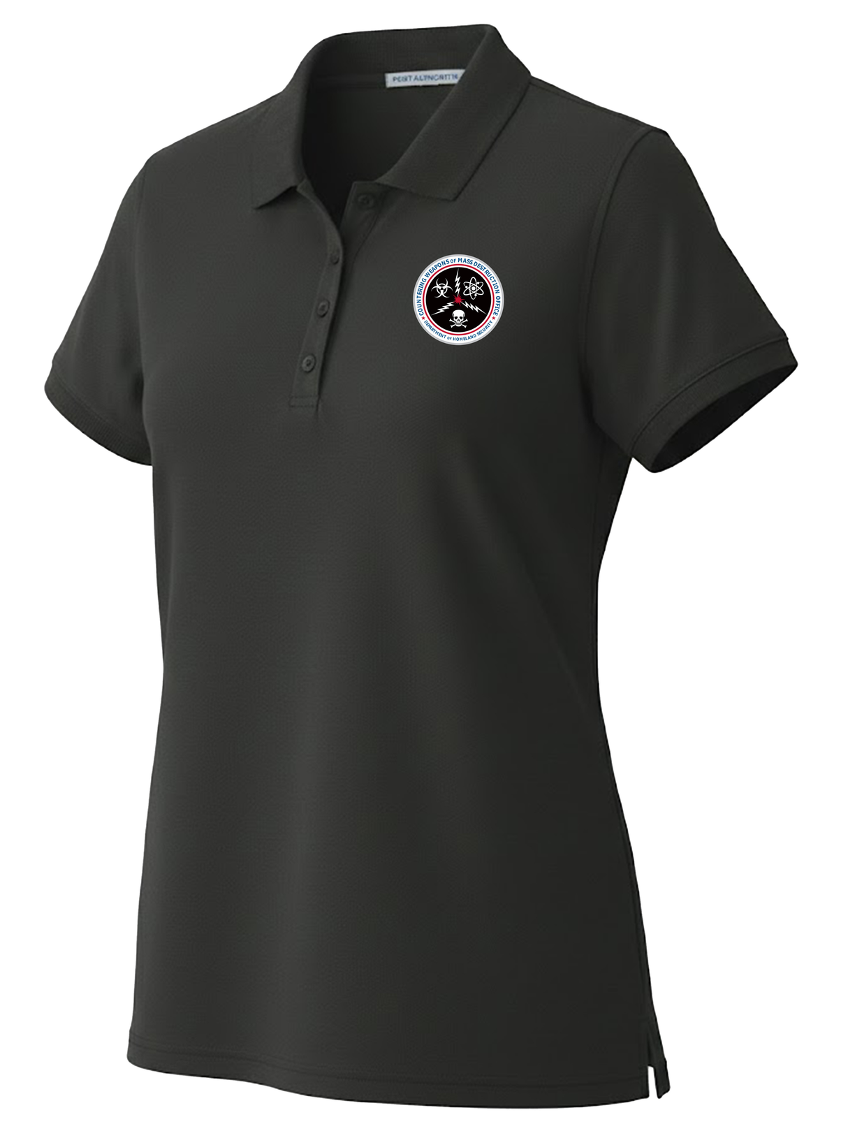 Countering Weapons of Mass Destruction Office (CWMD) Men's Long Sleeve Polo Black government employee uniform shirt