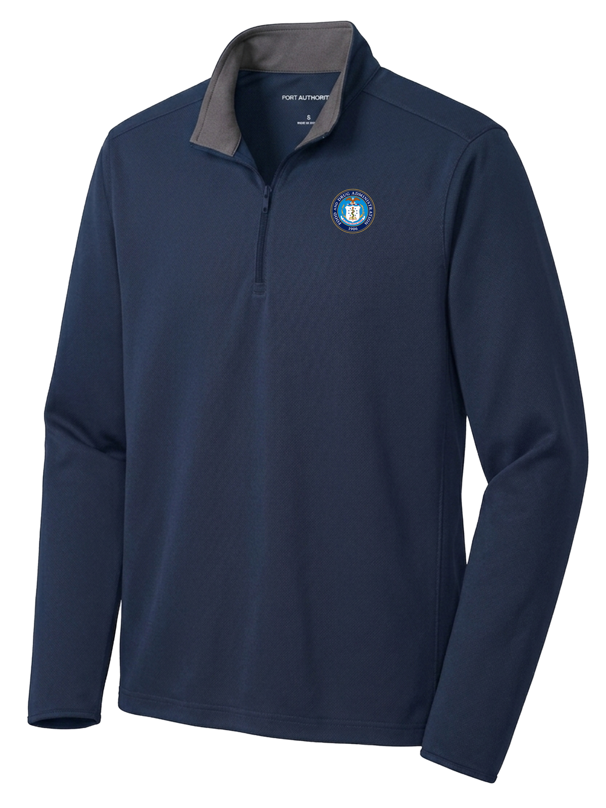 Food and Drug Administration (FDA) Men's Dri Fit 1/4 Zip Navy Blue government employee uniform shirt