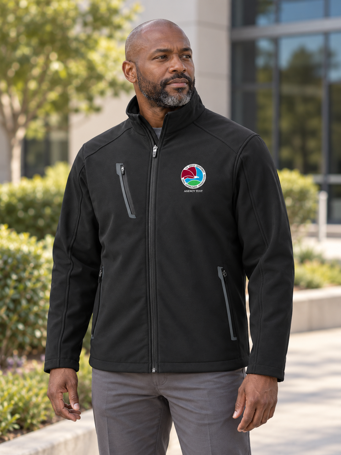 DEA Men's Tactical Soft Shell — Black lifestyle view