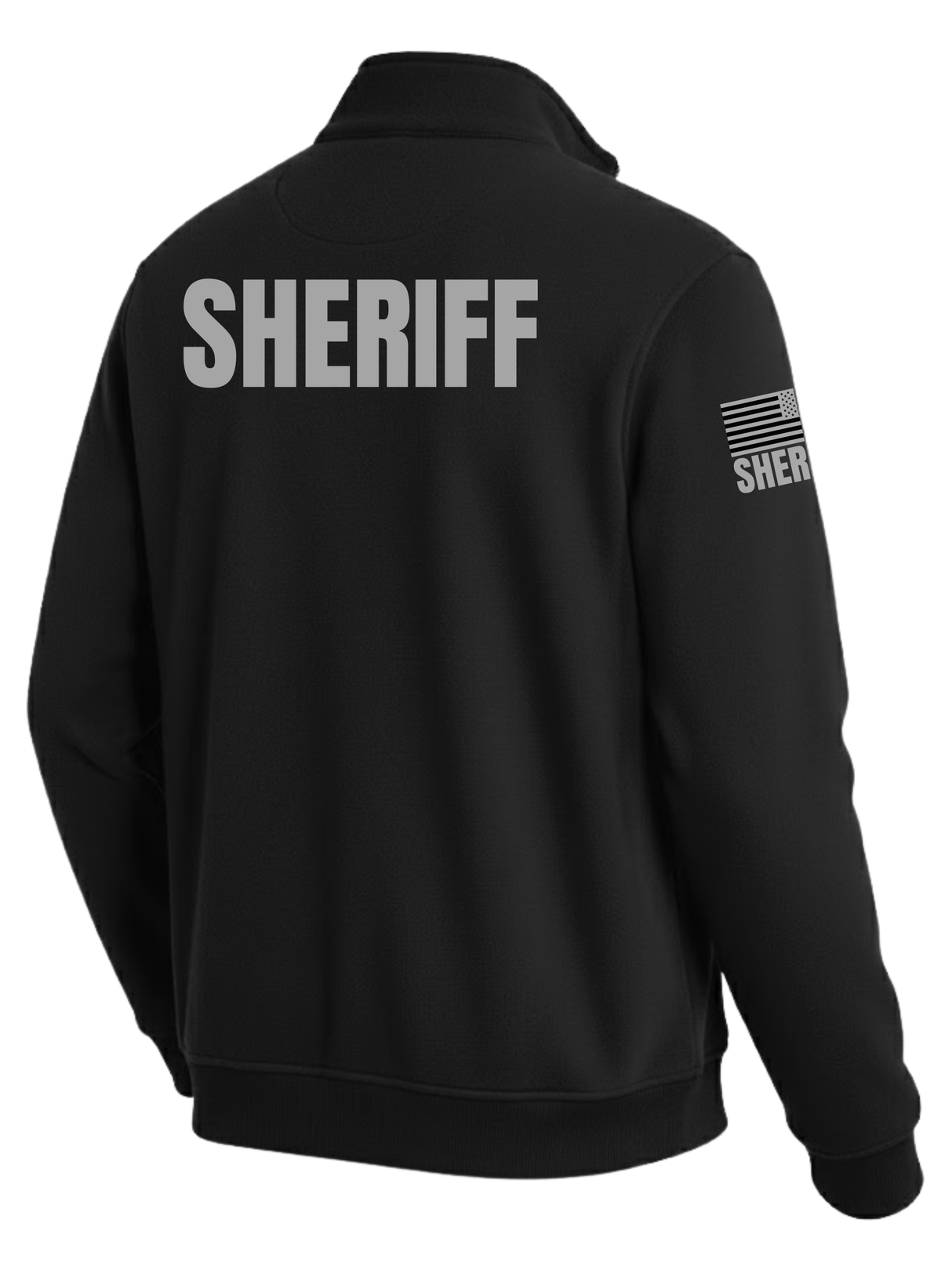 Black Sheriff Men's Fleece Job Shirt (Gray)