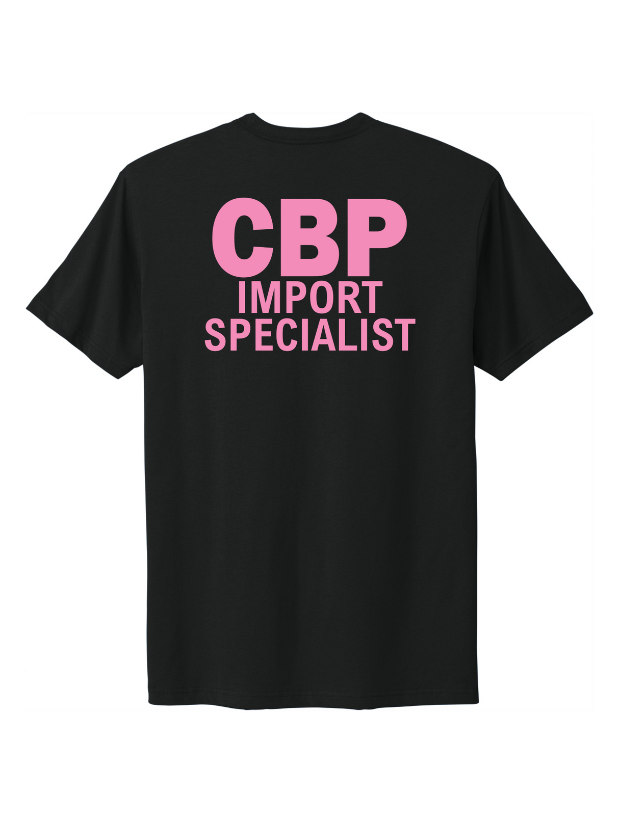 U.S. Customs and Border Protection (CBP) IMPORT SPECIALIST Cancer Awareness T-Shirt b