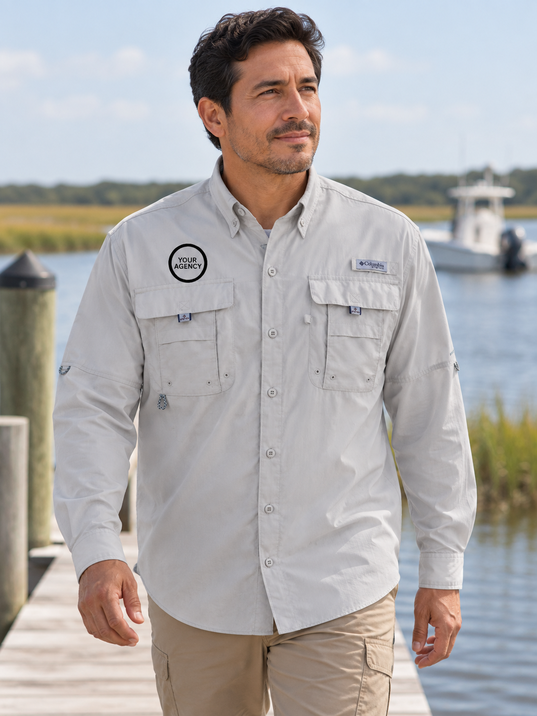 Columbia Men's Bahama™ II Long-Sleeve Shirt — Cool Grey lifestyle view