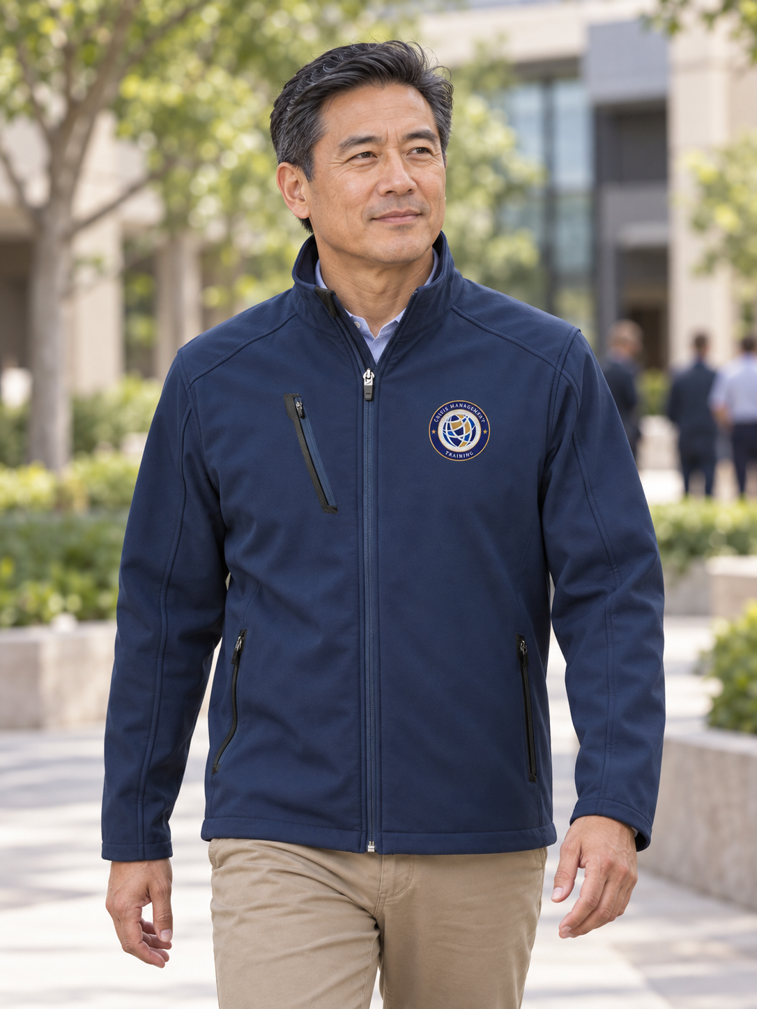 CMT Men's Tactical Soft Shell — Navy Blue lifestyle view